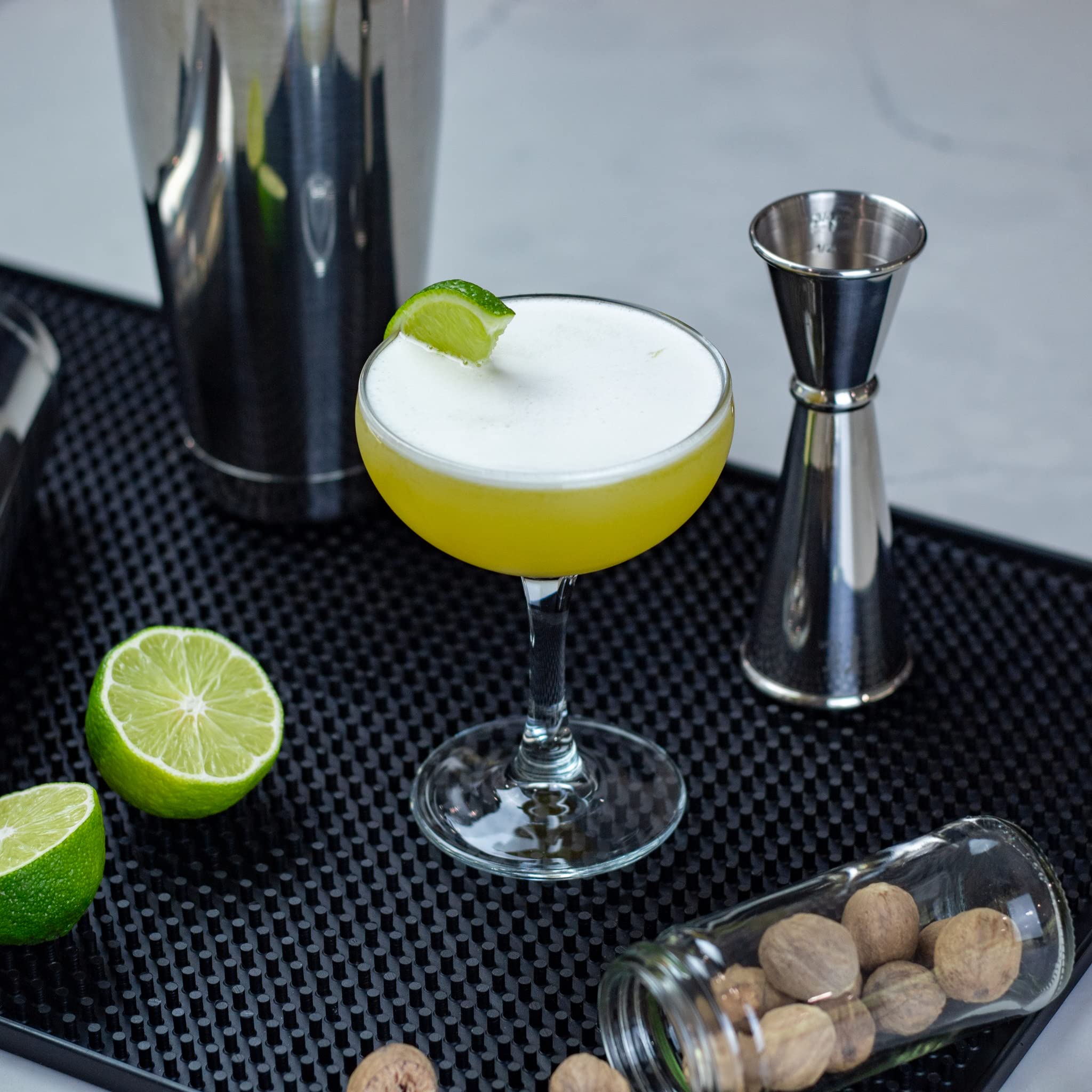 The Art of Craft Jigger Japonais : 28,3 g 56,7 g Double doseur à cocktail en acier inoxydable avec mesures à l'intérieur – Outil de mesure pour barman