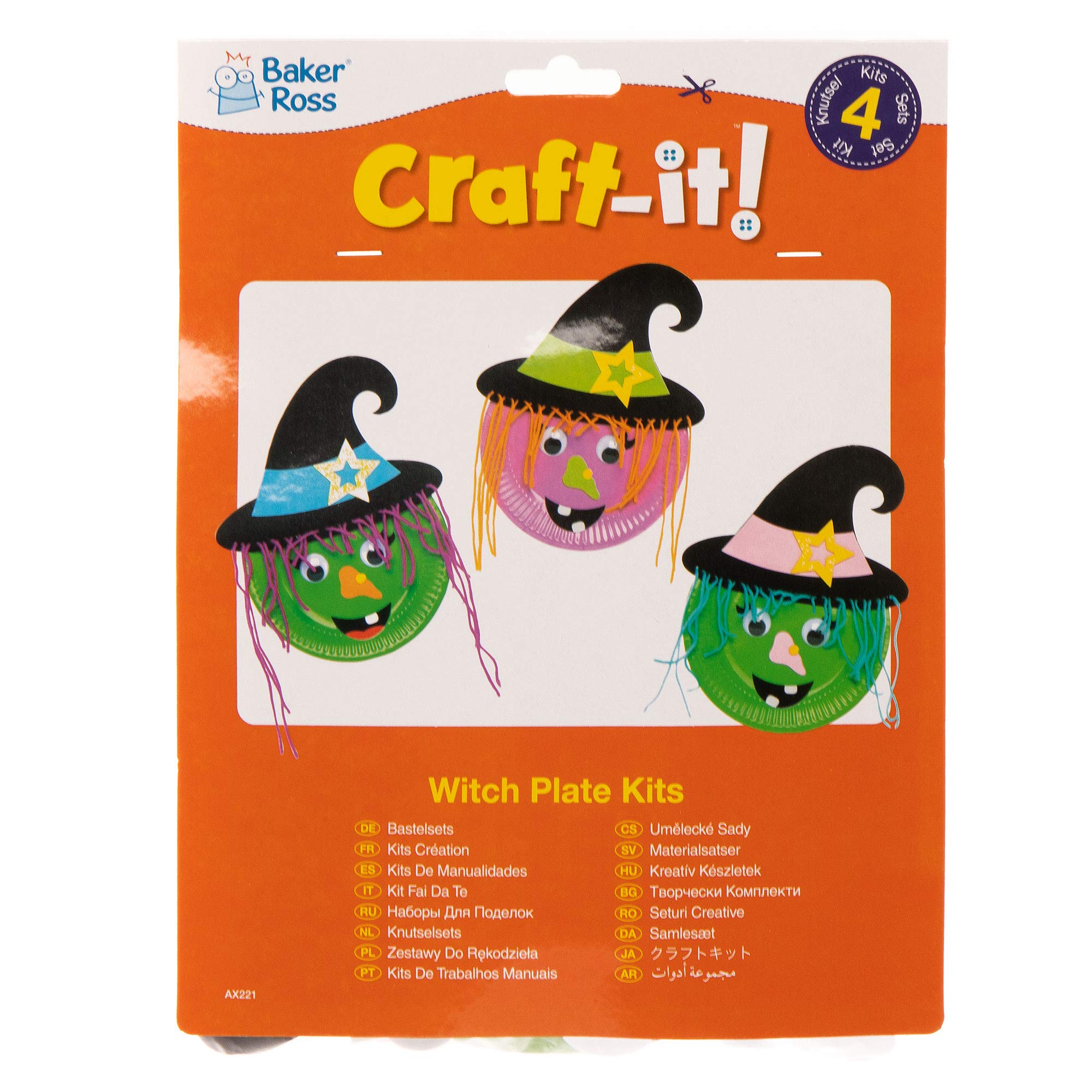 Baker Ross AX230 Wooden Halloween Balls Kit - Pack Of 10