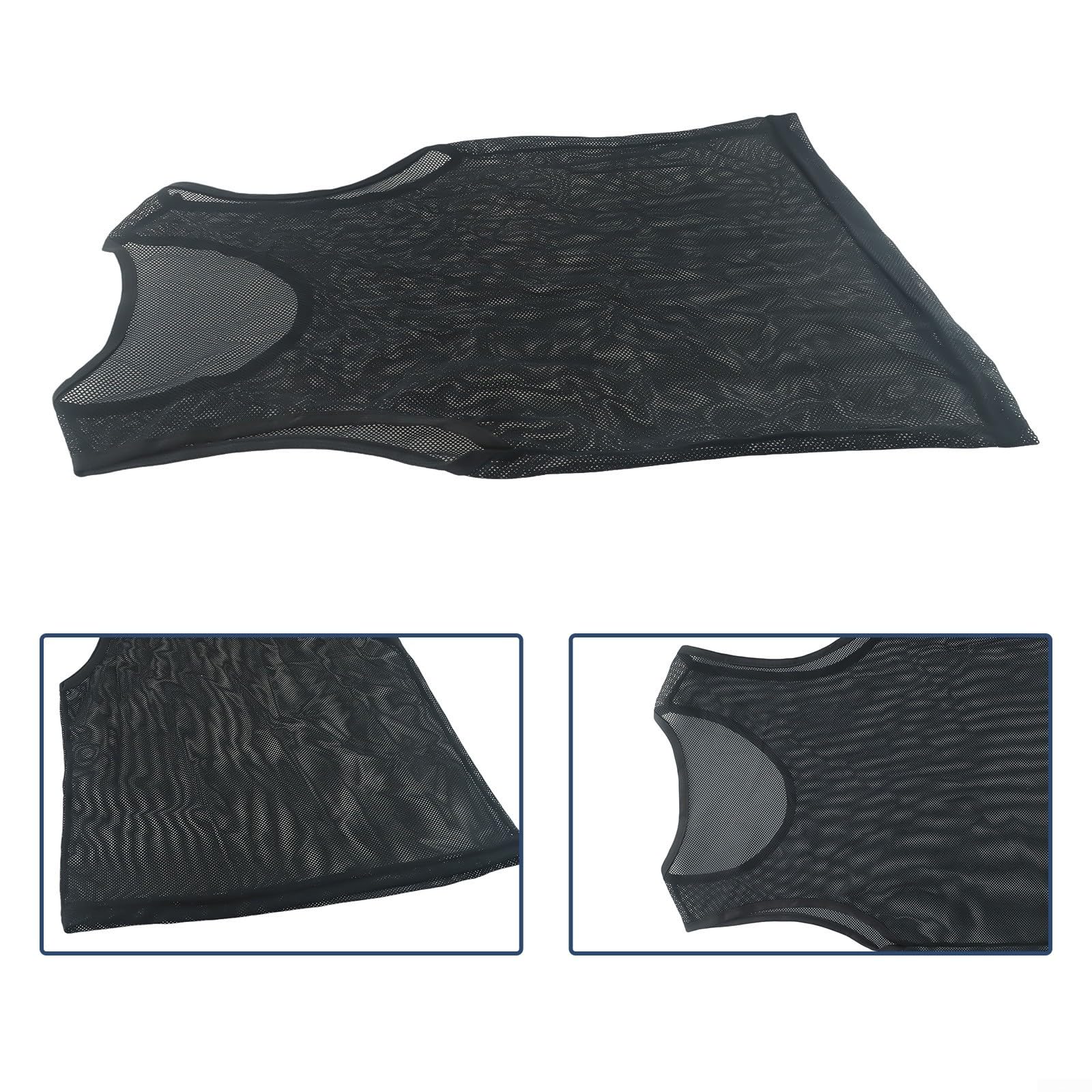 Chaleco de fútbol para entrenamiento juvenil, chalecos deportivos de malla para niños y niños, ajuste holgado, poliéster, ropa de práctica de fútbol, baloncesto, críquet, 40 x 56 cm (negro)