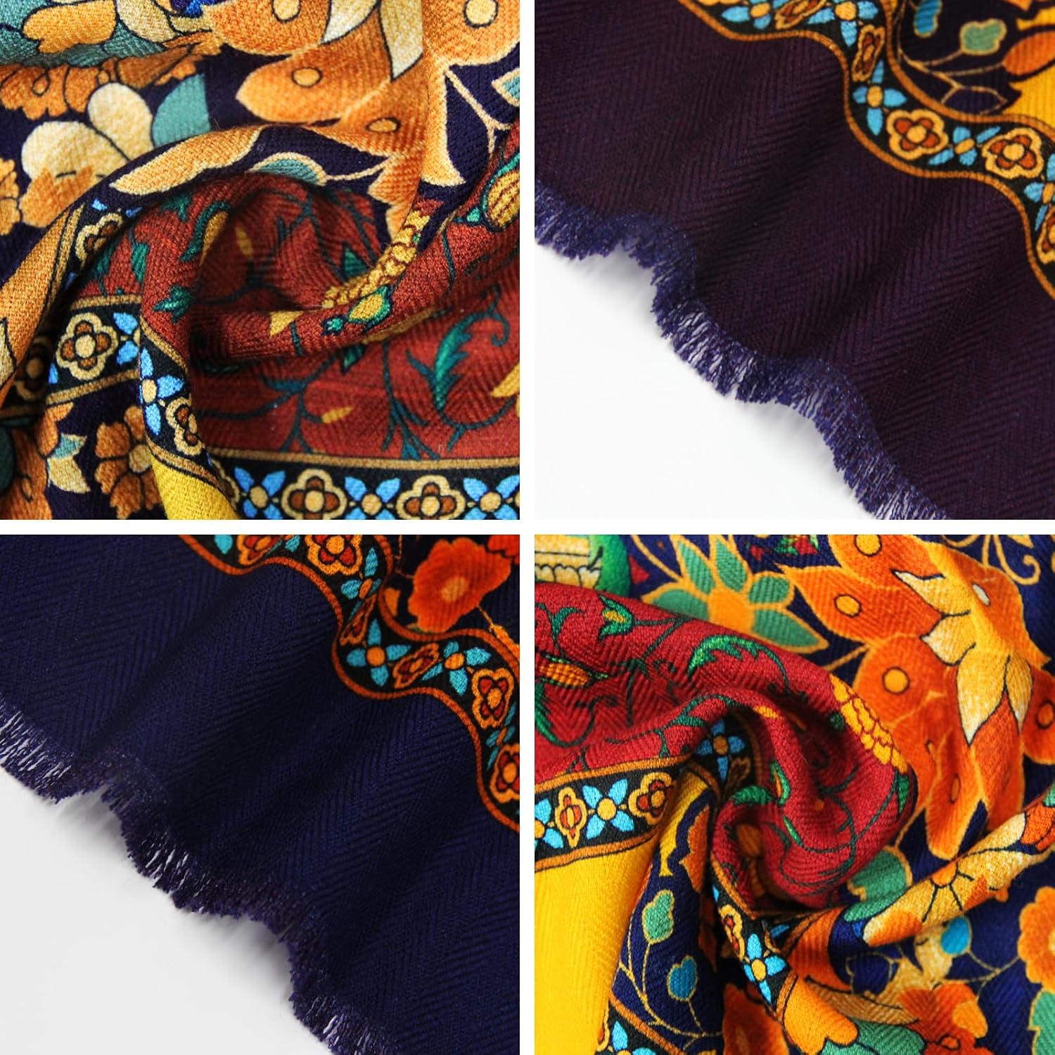 DANA XU Double-Sided Reversible 100% Merino Wool Pashmina Shawl and Wraps for Women Extra Large Soft for Dresses and Travel - Image 8