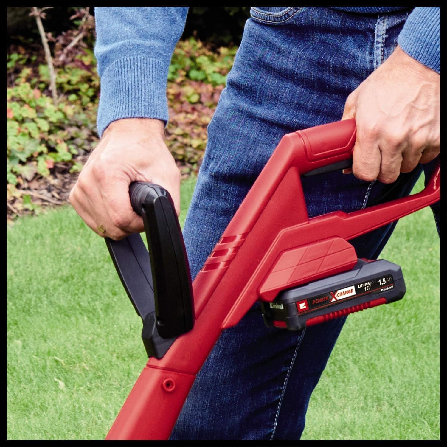 Einhell Coupe-Bordures sans Fil GC-CT 18/24 Li P Power X-Change (18V - Diametre de Coupe Lame 24cm - 20 Lames en Plastique incluses) - Livré avec Batterie 1,5 Ah et Chargeur