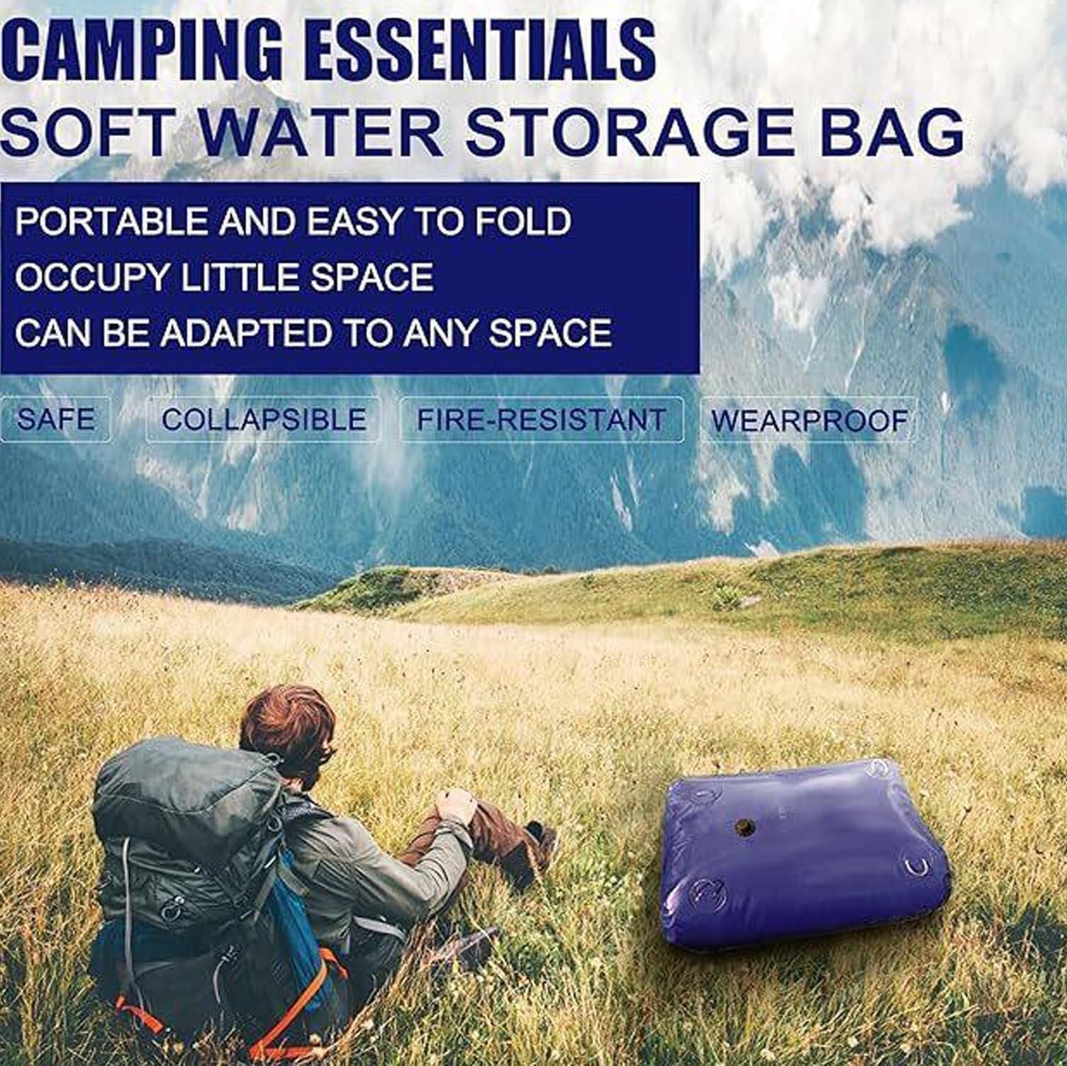 Depósito de Agua Flexible Bolsa de Almacenamiento Agua Resistente a la presión, Gran Capacidad, for Uso en Exteriores contra Incendios, construcción y tráfico Pre-Loading Bag for Bridges