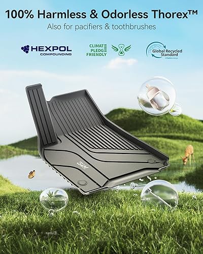 Miniatura 6 de 3W – Tapetes compatibles con Tesla Model Y 2020-2024 y 2025 (no para Juniper), tapetes TPE para todo tipo de clima y revestimiento para maletero