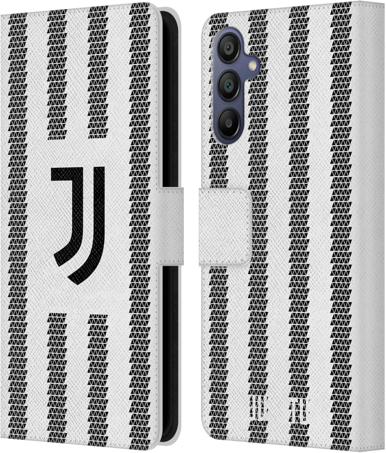 Head Case Designs Officially Licensed Juventus Football Club Away 2022/23 Match Kit Leather Wallet Case Compatible with Samsung Galaxy A15