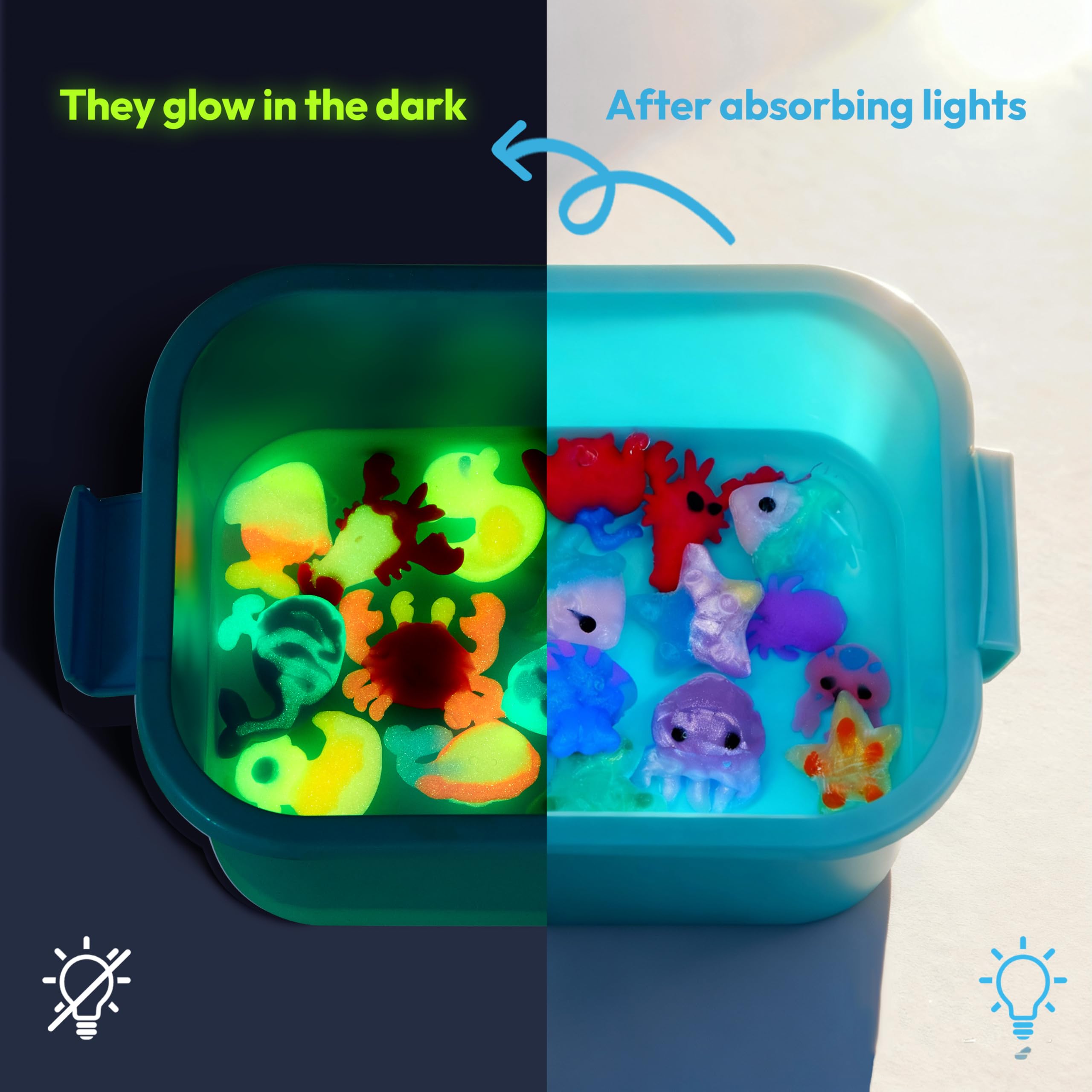Klever Kits Set Magico Elfi Acquatici - Crea Animali In Gel D'Acqua Giocattolo Fai Da Te Per Bambini 3+ - 5