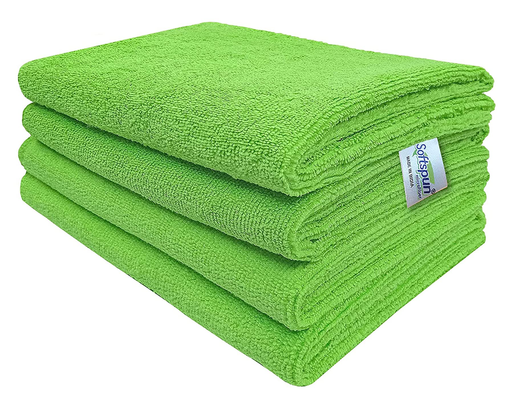 SOFTSPUN Microfiber Cleaning Cloths, 5pcs 40x60cms 340GSM Green! Highly Absorbent, Lint and Streak Free, Large Multi -Purpose Wash Cloth for Kitchen, Car, Window, Stainless Steel, silverware. (B07BPXJWSN) Amazon Price History, Amazon Price Tracker