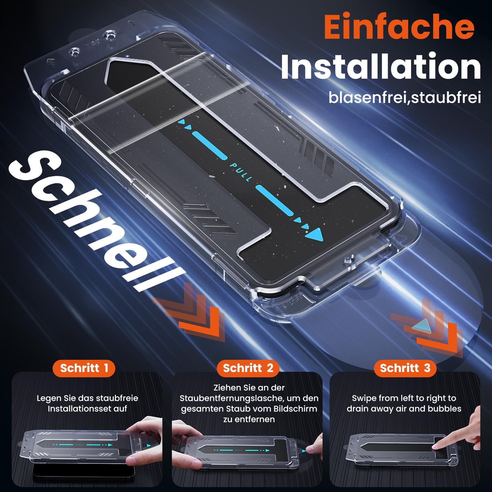 UniqueMe para iPhone 15 Pro Max Vidrio Templado - Transparente, 2 Piezas