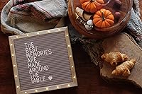 Vista 4 de Tablero de Letras THE ORIGINAL Tablero de Fieltro Gris con Soporte, Luces LED Integradas 10 x 10 - Tablero de Menú + Marco de Madera, 340 Letras