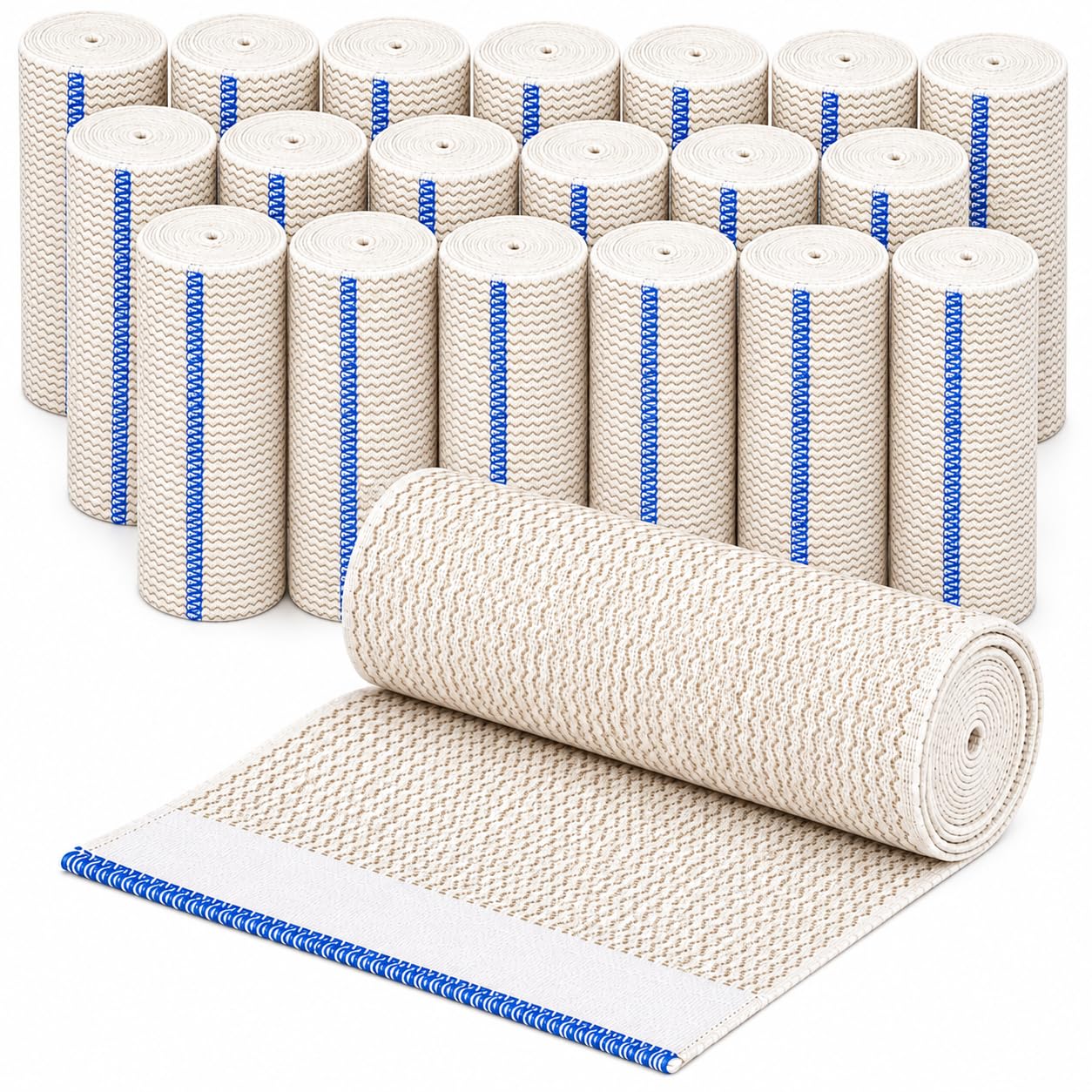 Vakly Elastic Bandage Wrap 4'' x 5 Yds, Self-Closure Compression Roll 10 Pk — Amazon image 11