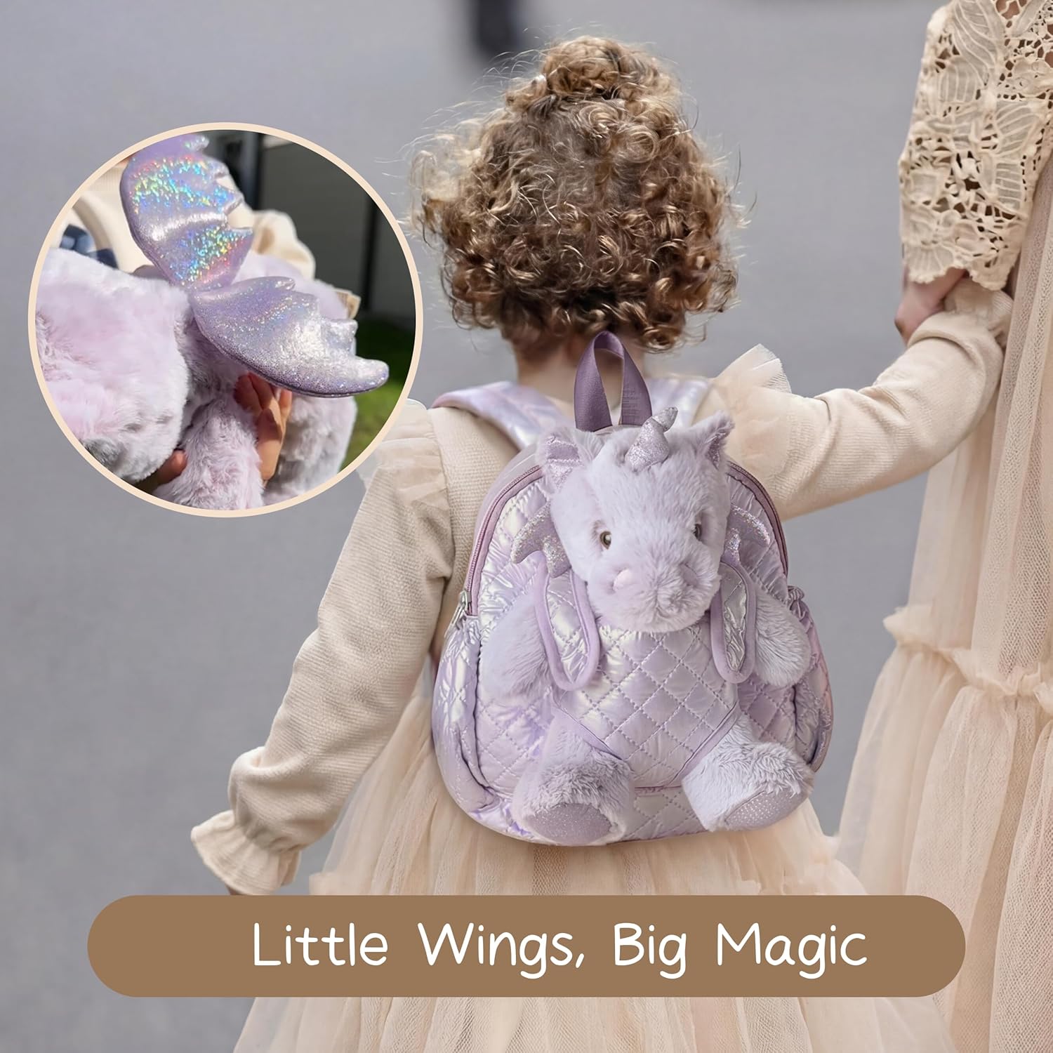 Moonkie Hug & Go Unicorn Toddler Backpack – Soft Plush Bag with Detachable Toy for Girls Aged 2–4 | Perfect for Daycare | Travel & Birthday Gifts for 3-Year-Old Kids
