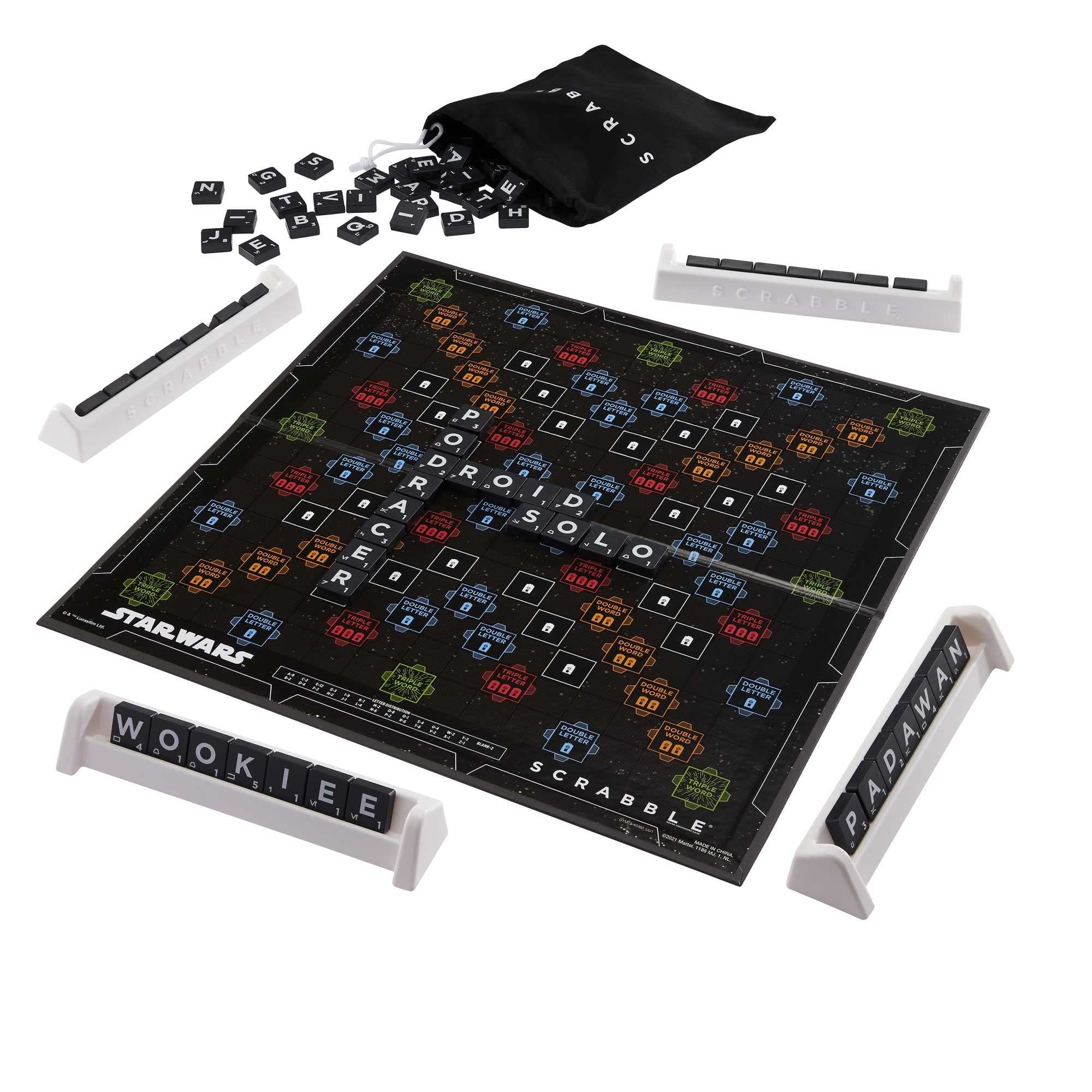 Mattel Games Scrabble Star Wars Edition, Board and Letter Game, French Version, HBN59