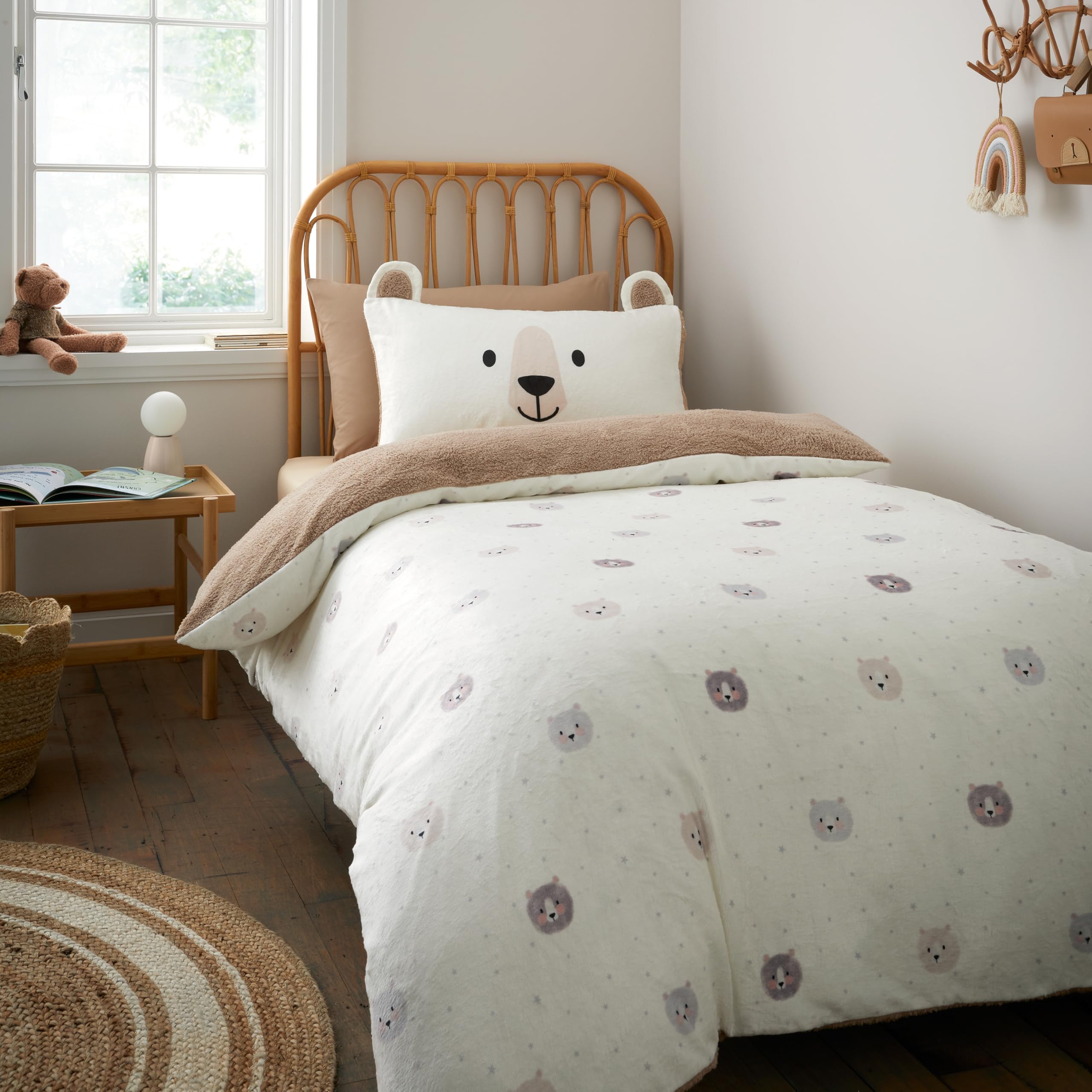 Rackhams Cosy Bear So Soft Duvet Cover Set Natural - Single - Natural