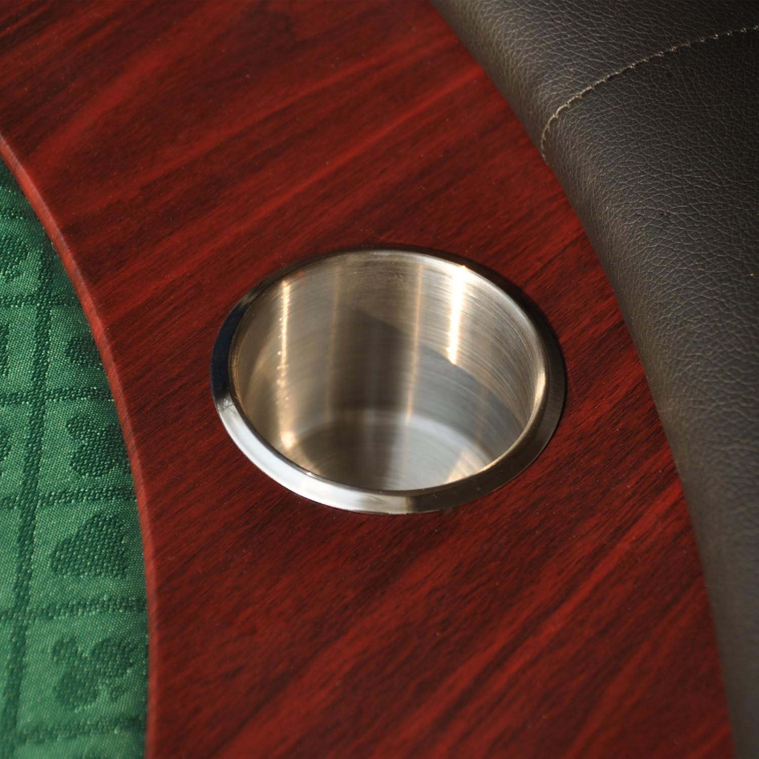 96" Poker Table Model 16367 Green with U Shape Legs, Drox Box, Chips Tray