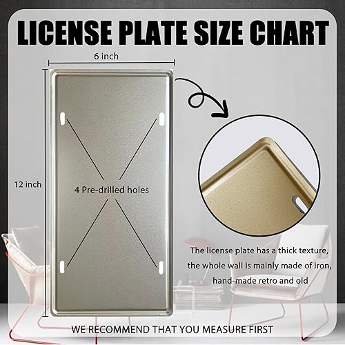 Miniatura 37 de Placa de matrícula de Wyoming de aluminio, placa decorativa de automóvil novedosa, placas de matrícula de 12"x6" para el frente del automóvil, placa