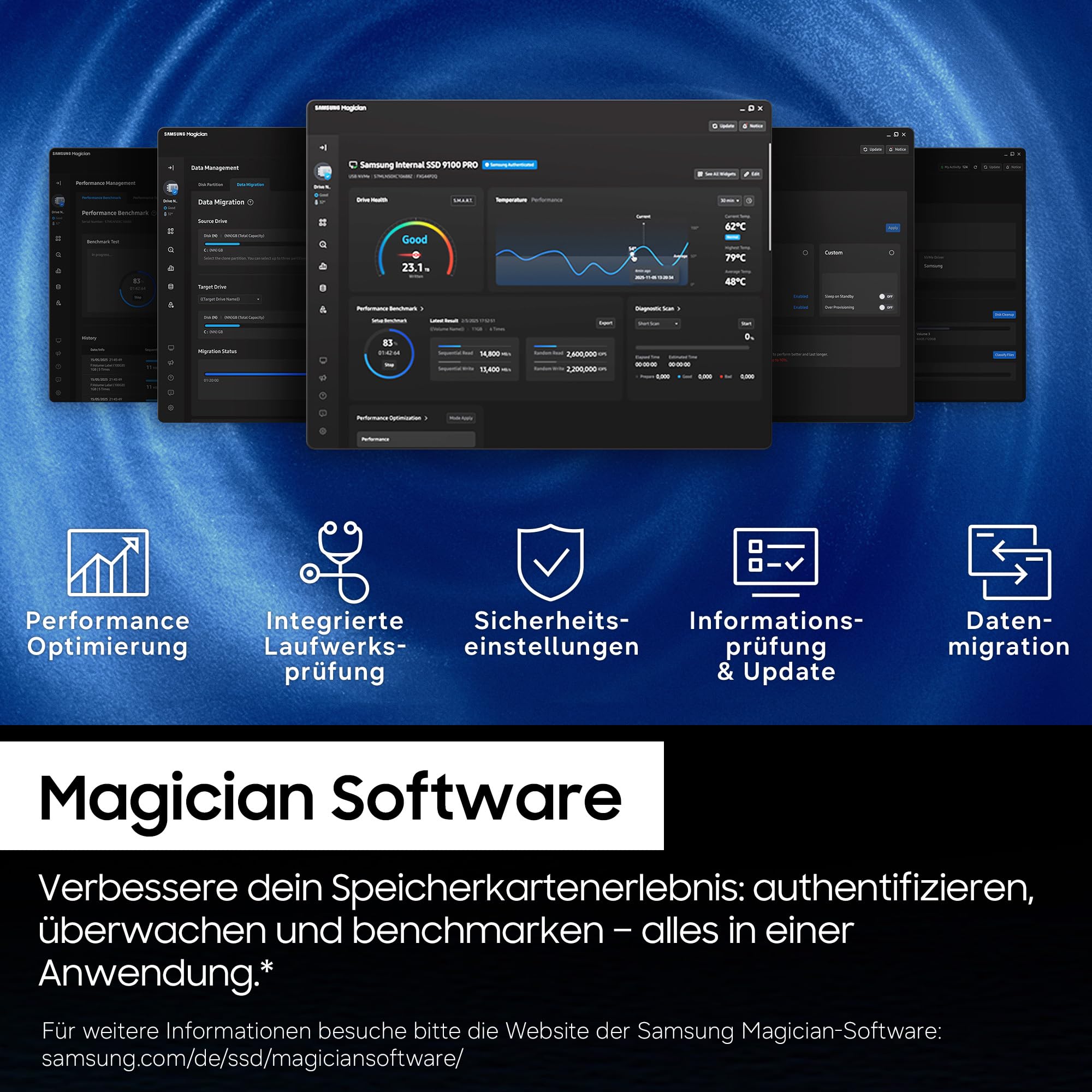 Samsung T9 microSD-Karte 256 GB UHS-I U3 200 MB/s Lesen 130 MB/s Schreiben für Drohnen Action Kameras 4K UHD