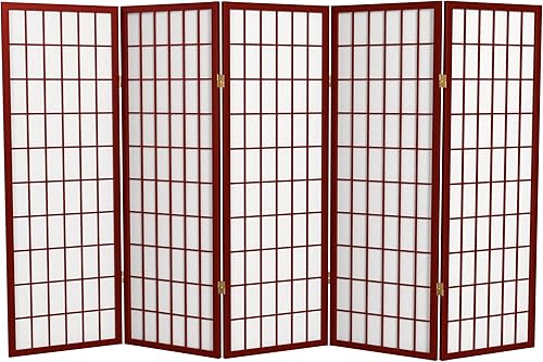 Pantalla Shoji para ventana corta de 4 pies palisandro - 5 paneles Pantalla Shoji para ventana corta de 4 pies palisandro - 5 paneles