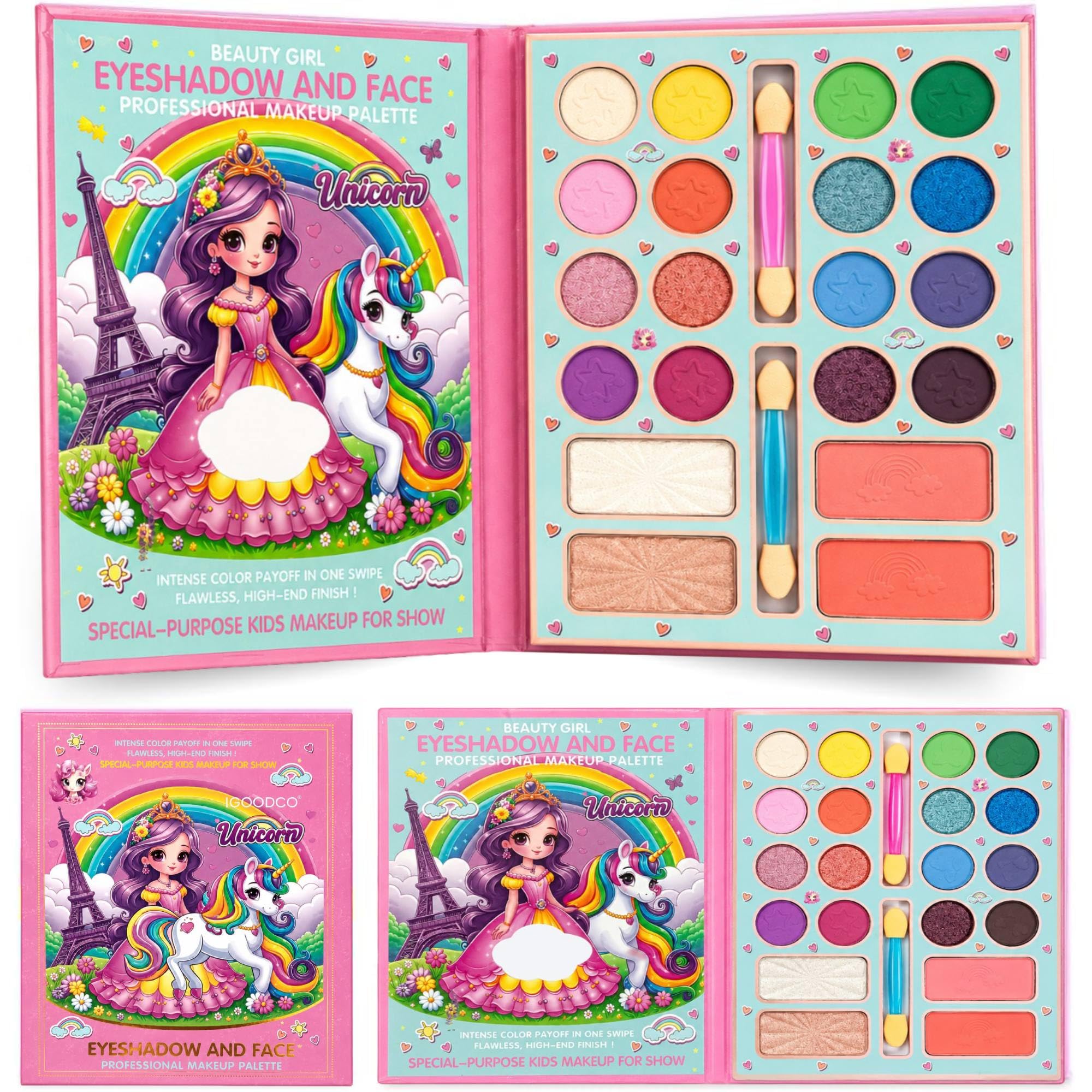 SHAKTISM Multi-Color Eyeshadow Palette, DIY Makeup Kit, Mineral-Based Formula, Waterproof, Matte, Shimmer, Metallic, Glitter Finishes-image-46
