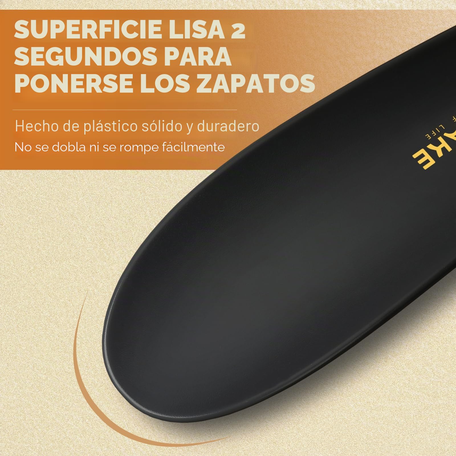 ZOMAKE Calzador de Zapatos 18.5cm Plastico con Colgante Agujero para Personas Mayores
