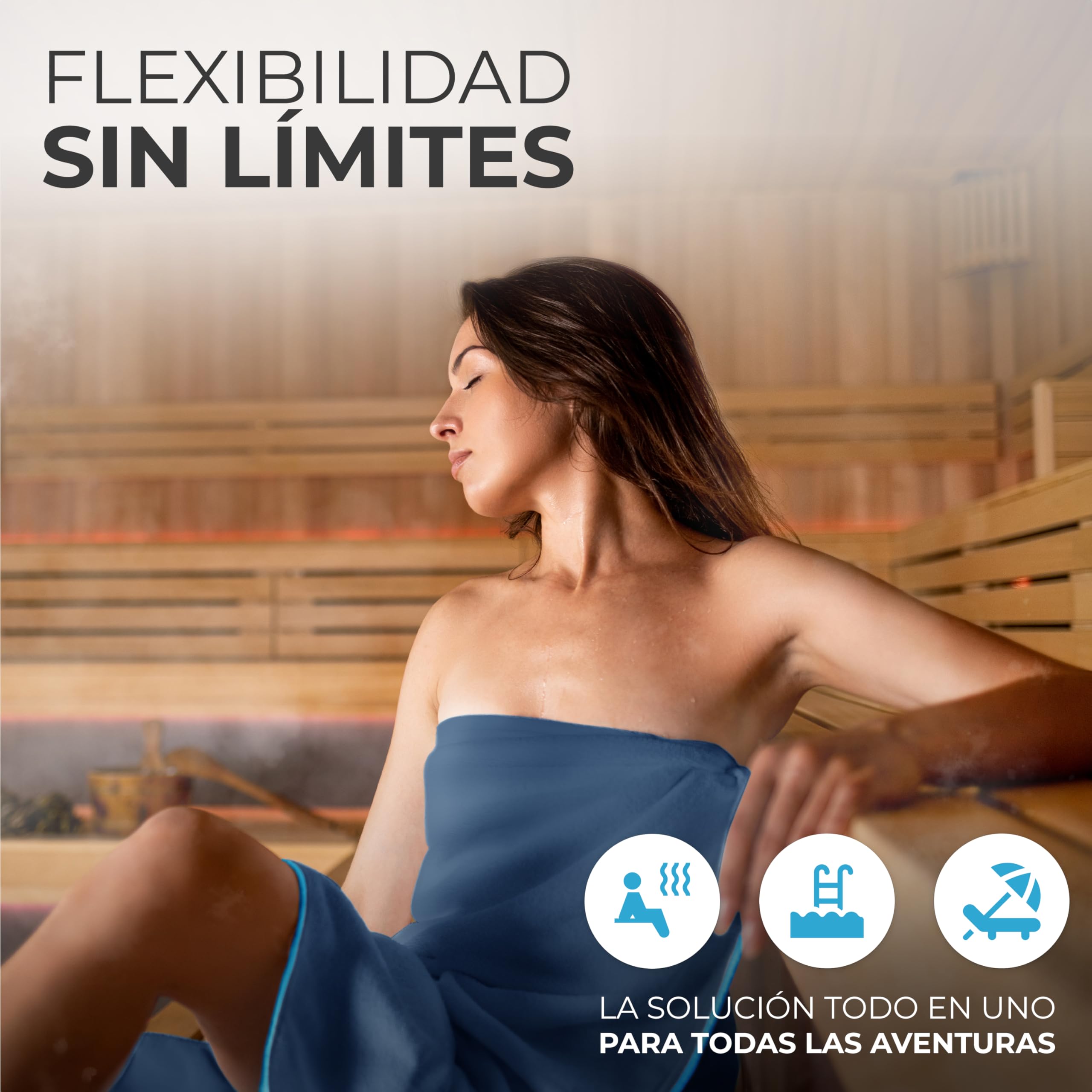 NirvanaShape Toallas de Microfibra | Absorbentes, Ligeras, de Secado rápido | Toallas de baño, Toalla de Viaje, Toallas Deportivas | Ideales para Viajar, IR al Gimnasio, la Playa, Practicar Yoga — view 6