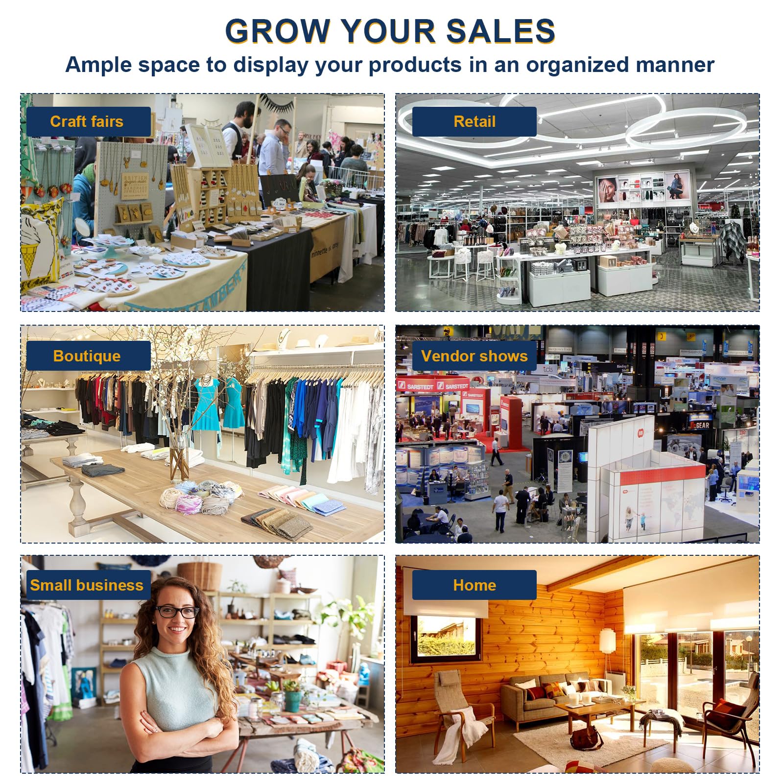 CRAFTFORCE Pegboard Display Stand, 4-Sided Rotating Display Stand, 10.6" W x 10.6" D x 16.1" H Jewelry Peg Board Organizer,Countertop Spinner Display