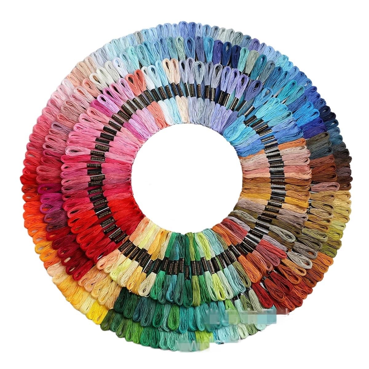 CHENJIAHAO FreundschaftsarmbäNder Selber Machen 50/100/150/200/447 Stücke Mehrfarbige Stickgarn Kreuzstich Floss Fäden Baumwolle Nähen Stränge Strang Kit Nähwerkzeug Stickgarn(447 Color)