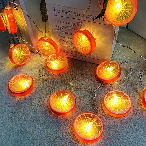 Miniatura 10 de Guirnalda de luces decorativas de limón, funciona con pilas, luces colgantes de Navidad cálidas para cocina, fiesta, boda, festival, decoración del