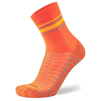 balega Silver Mini Crew No Show Socks Shoes Neon Orange