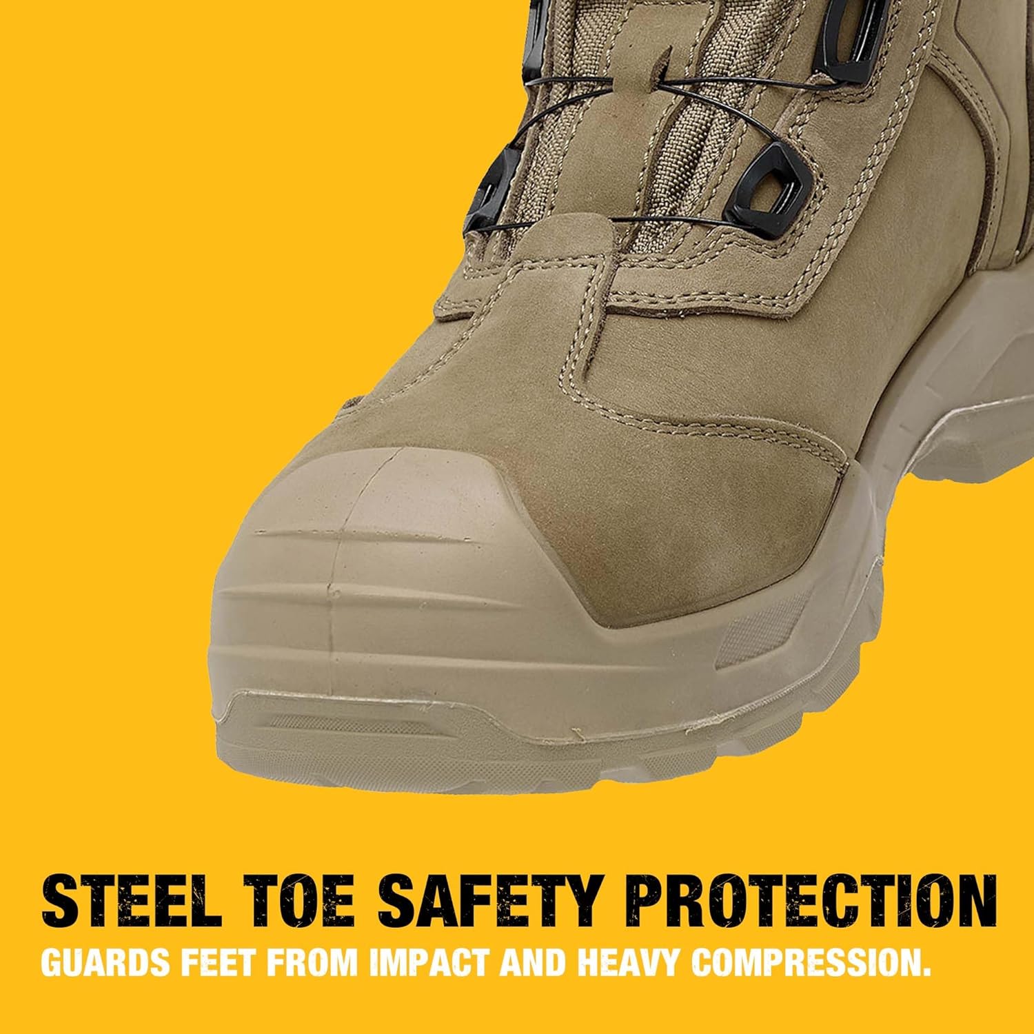 DEWALT Richardson Men's BOA Fit System, Nubuck Leather, Water Resistant, Wide Fit, Steel Toe, Safety Work Boot - Image 4