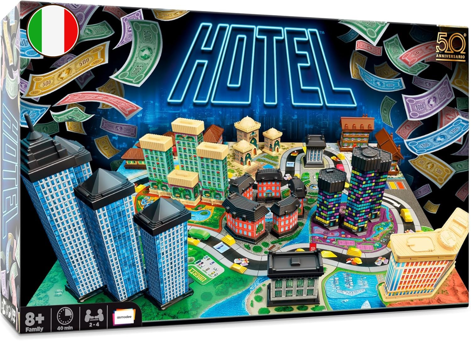 Asmodee - Hotel - Gioco da Tavolo, 2-4 Giocatori, da 8 anni in su, 40