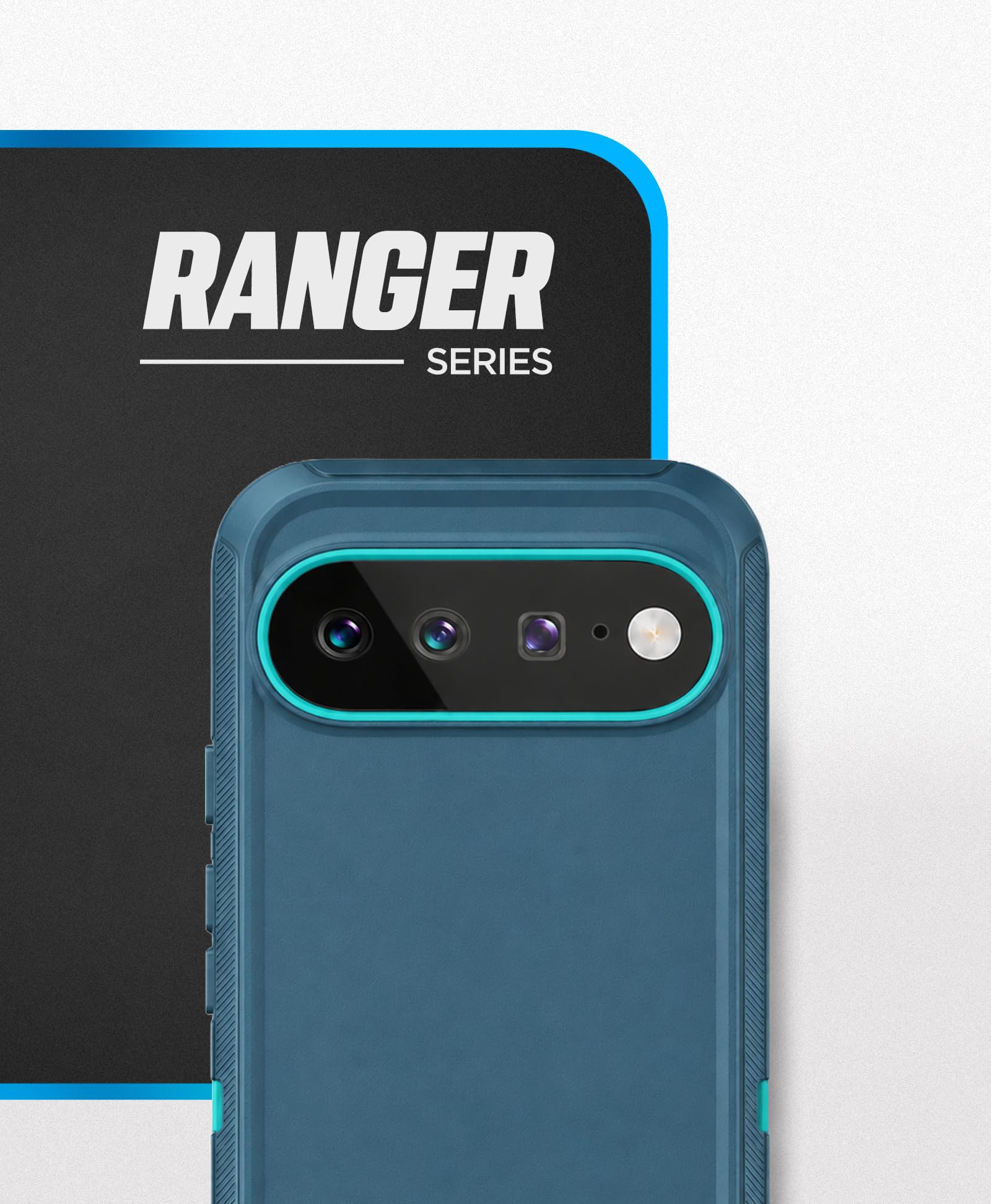 Encased Custodia magnetica per Google Pixel 11 Pro XL con clip da cintura | Protezione a doppio strato • Pellicola protettiva in vetro temperato • Compatibile con PixelSnap • Blu