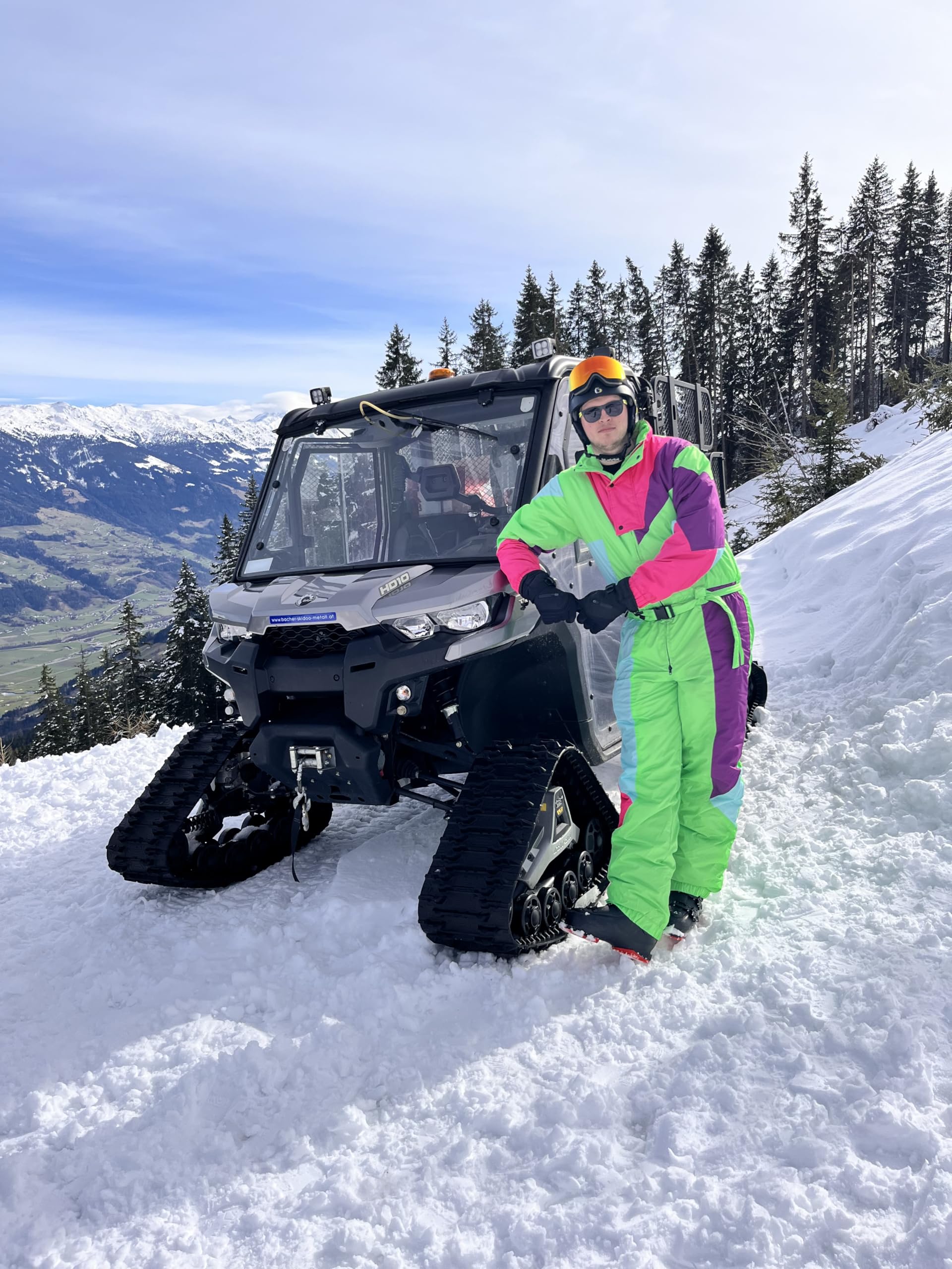 Old School Skianzug - Unisex Retro-Ski-Outfit - Wind- und wasserdicht - Perfekt für Après-Ski - Erhältlich in den Größen S bis XXL
