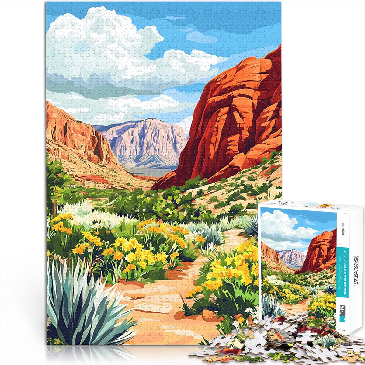 Puzzle da 2000 pezzi per adulti Red Rock Canyon Nevada Difficile da completare ma divertente e umoristico regali per amici e familiari 70x100cm