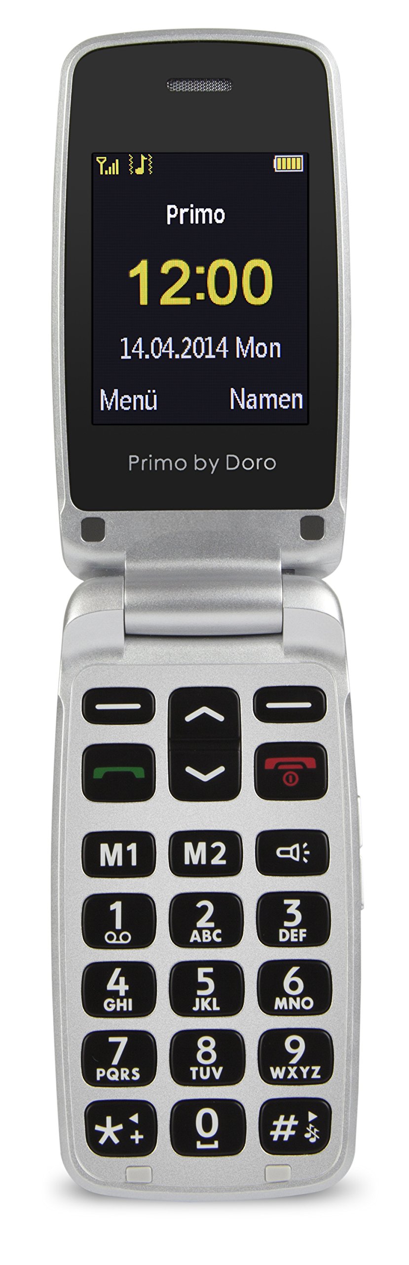 Primo 405 by Doro grau GSM Mobiltelefon (0,3 MP-Kamera, Bluetooth, Taschenlampe)