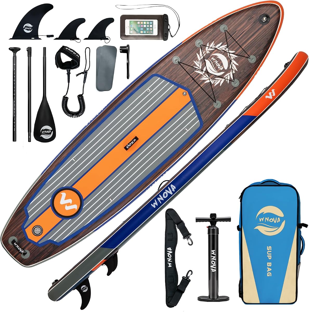 11' Inflatable Stand Up Paddle Board, 34" Extra Wide Stable iSUP for Adults & Youth, with Camera Mount & Premium Accessories, Non-Slip Deck for All Skill Levels