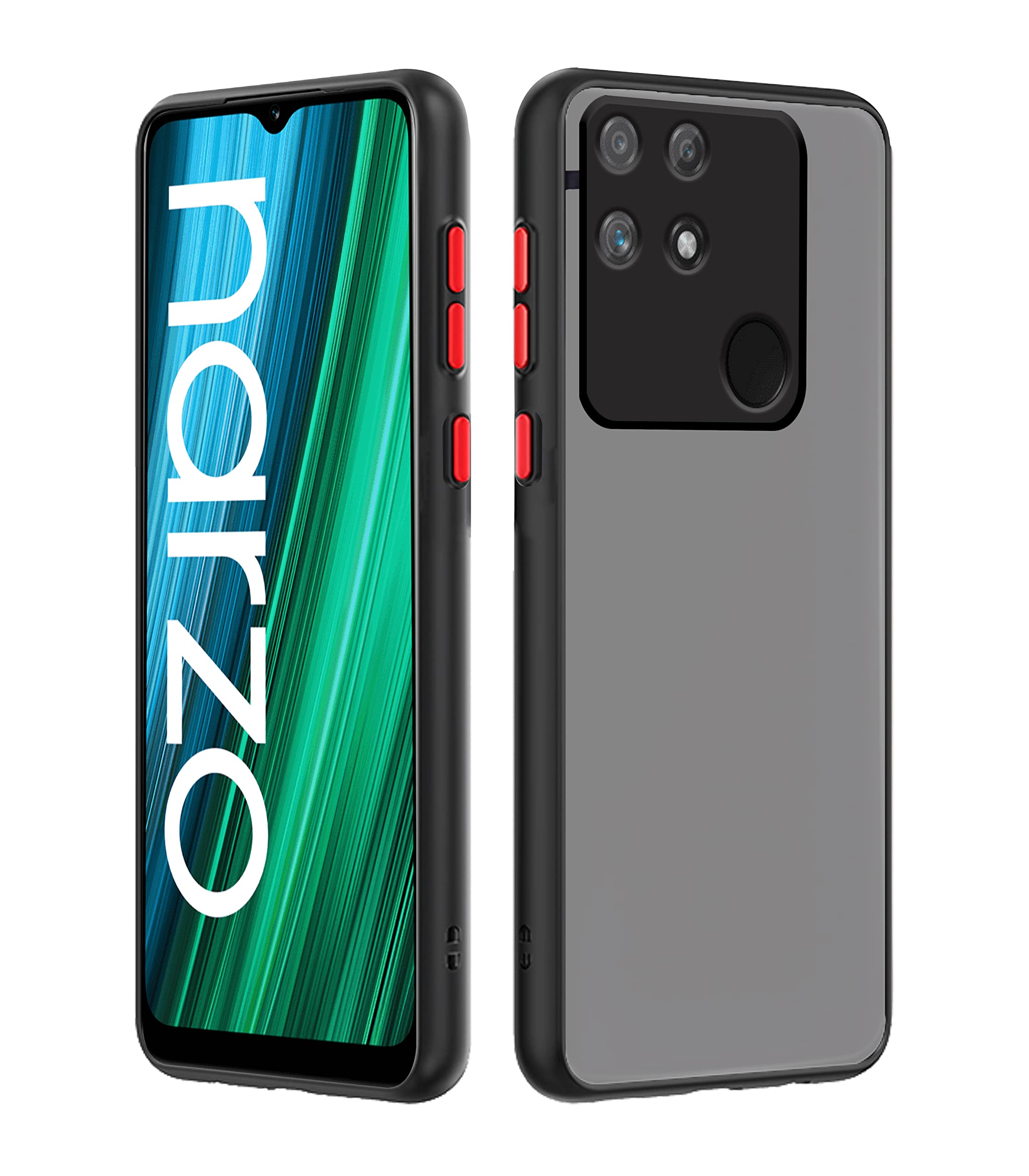 Pikkme Realme Narzo 50A Back Cover | Hybrid Smoked Back | Full Camera Protection | Raised Edges | Super Soft-Touch | Bumper Case for Realme Narzo 50A (Thermoplastic Polyurethane, Black) (B09NPTXBB6) Amazon Price History, Amazon Price Tracker