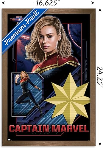 Miniatura 81 de Trends International Marvel The Marvels - Póster de pared de Capitán Marvel, 22.37 x 34.00 pulgadas, versión enmarcada en negro Versión con marco