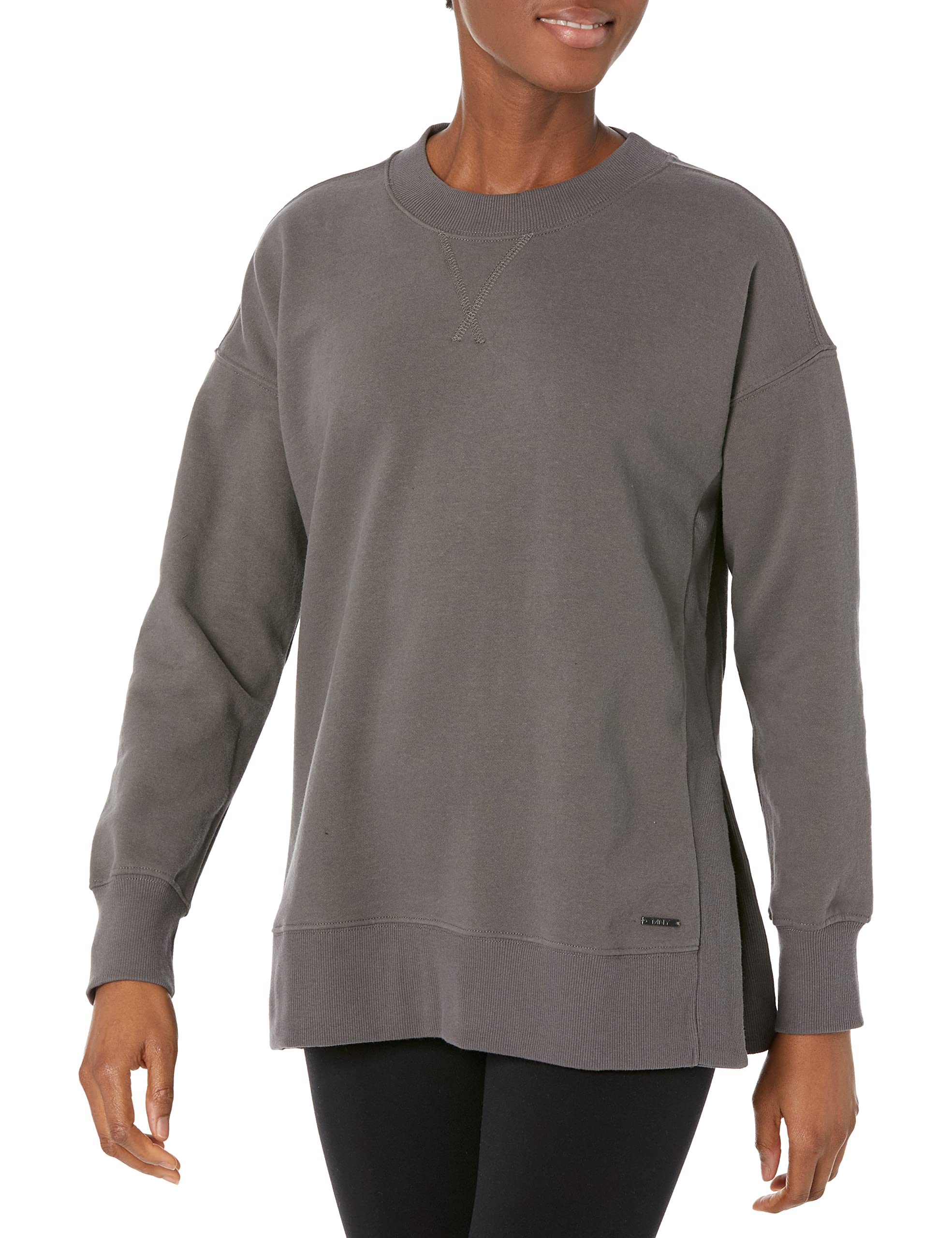 Andrew MarcWomen's Cozy Fleece L/S Vented Pullover with Rib Sweatshirt