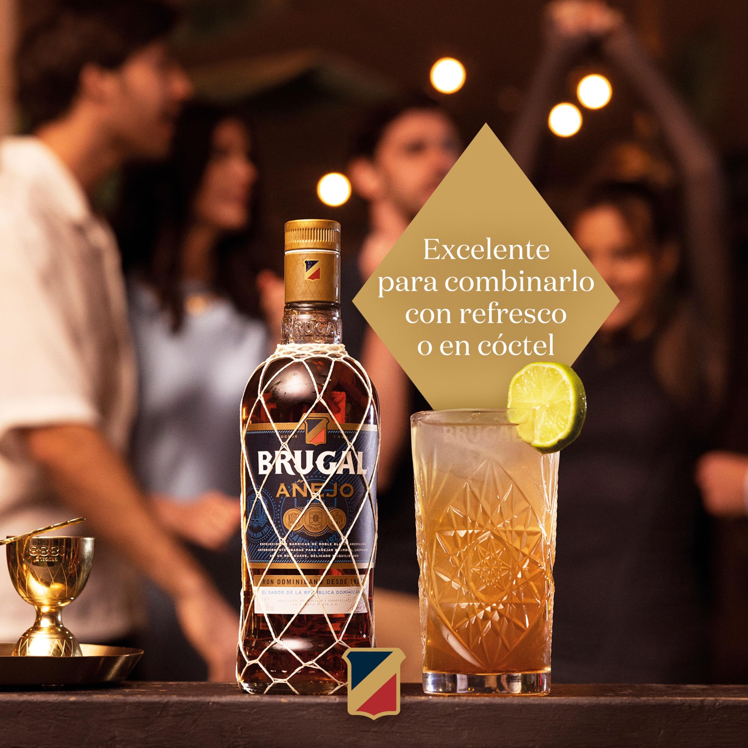 Brugal Añejo Ron Dominicano Superior Envejecido en Barrica de Roble 1L