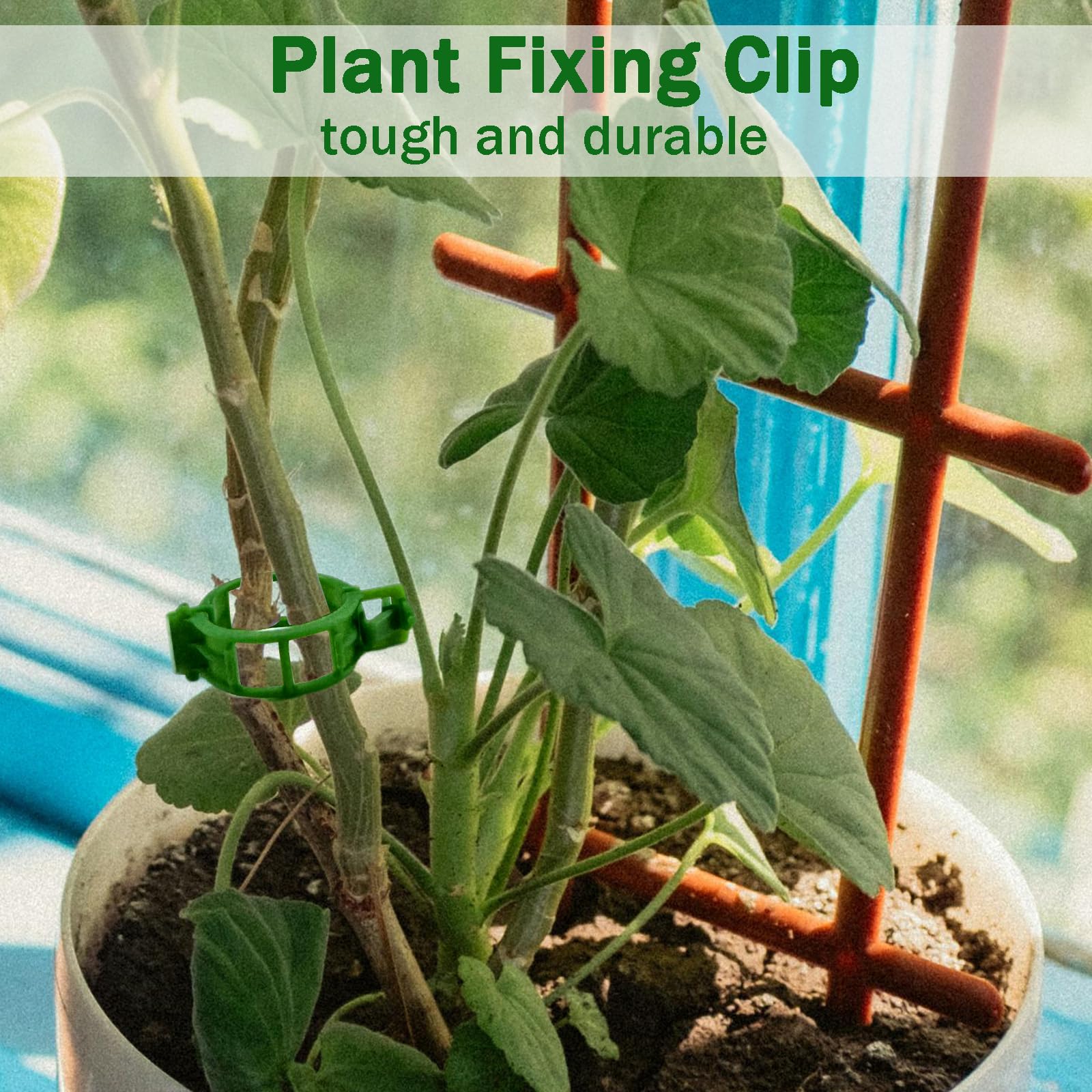 Roellgs 150 pcs garden plant clips, plant support clips, vine clips, flower stem clips for holding tomatoes vegetables - Image 3