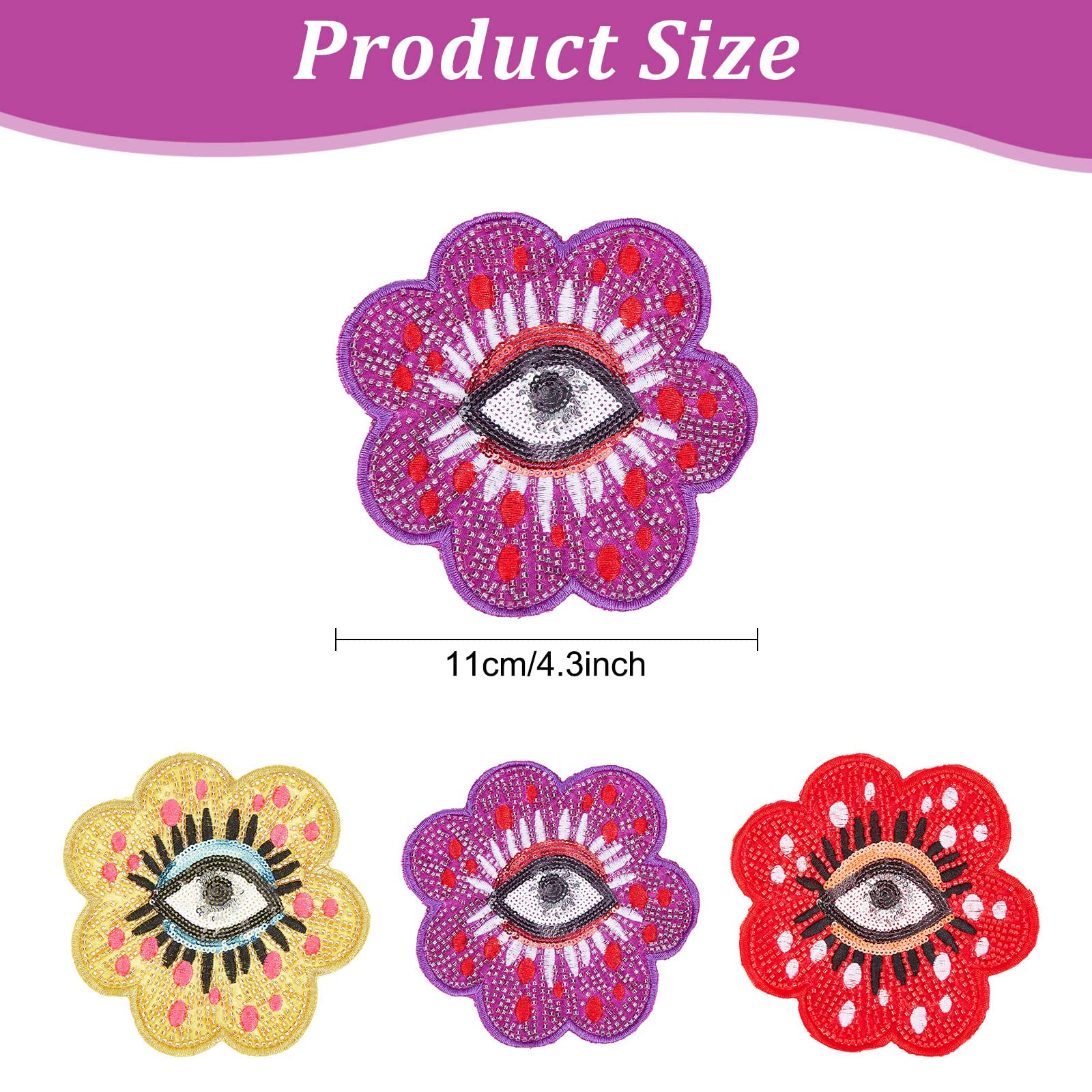 FINGERINSPIRE 9 stuks zeesterren pailletten patches om op te strijken, op stof, schelp, borduurwerk, applicatie, oceaan, strand, glitters, pailletten, reparatiepatches voor kleding