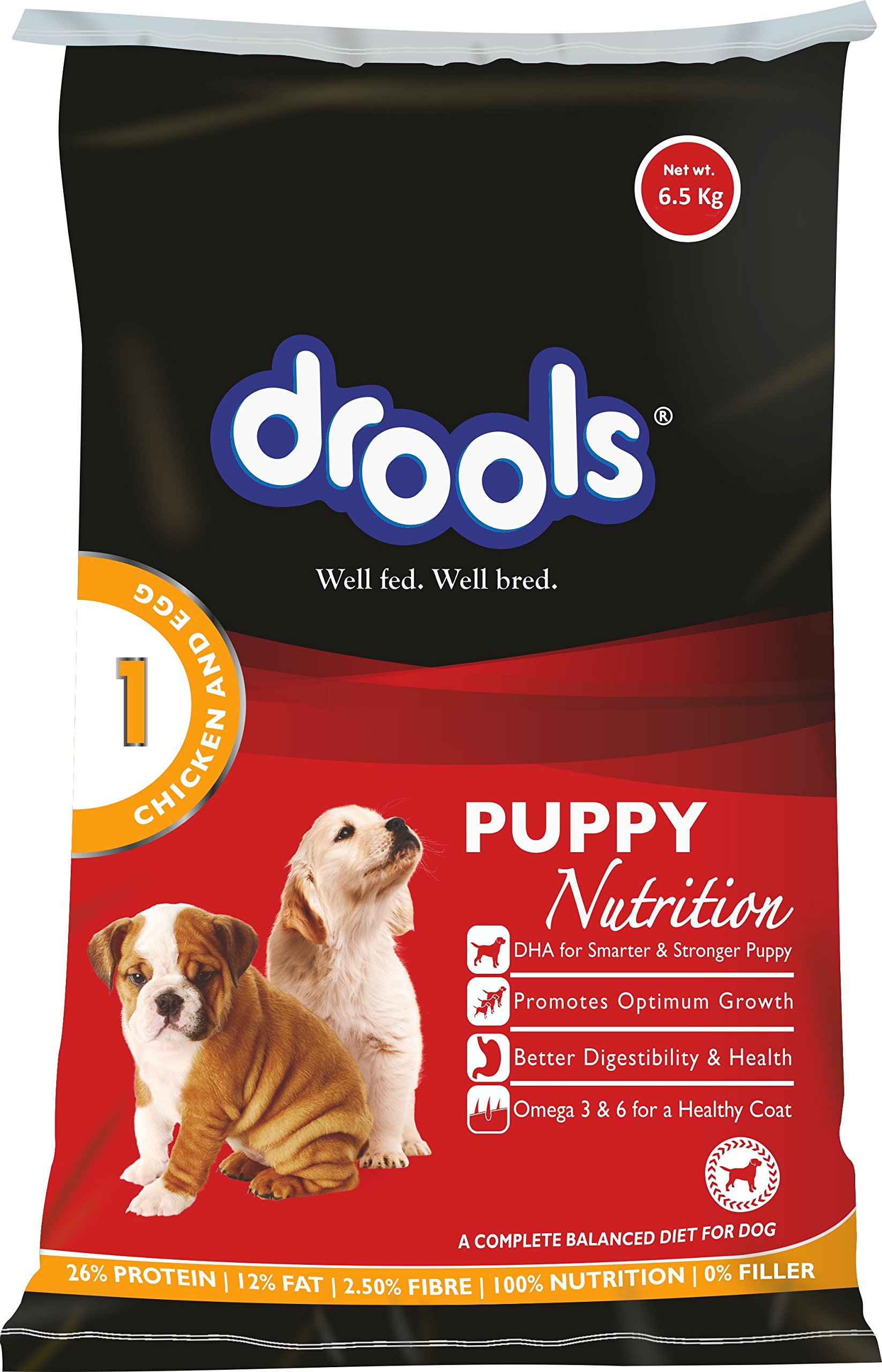 Drools Chicken and Egg Puppy Dog Food , 6.5kg (With Free 1.2Kg) (B019MJR9SU) Amazon Price History, Amazon Price Tracker