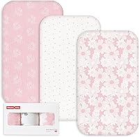 Vista 24 de Gllquen Baby Sábanas de Muselina para Moisés Paquete de 3, Sábanas Ajustadas de Algodón Transpirables Elásticas y Acogedoras para Colchón de Moisés