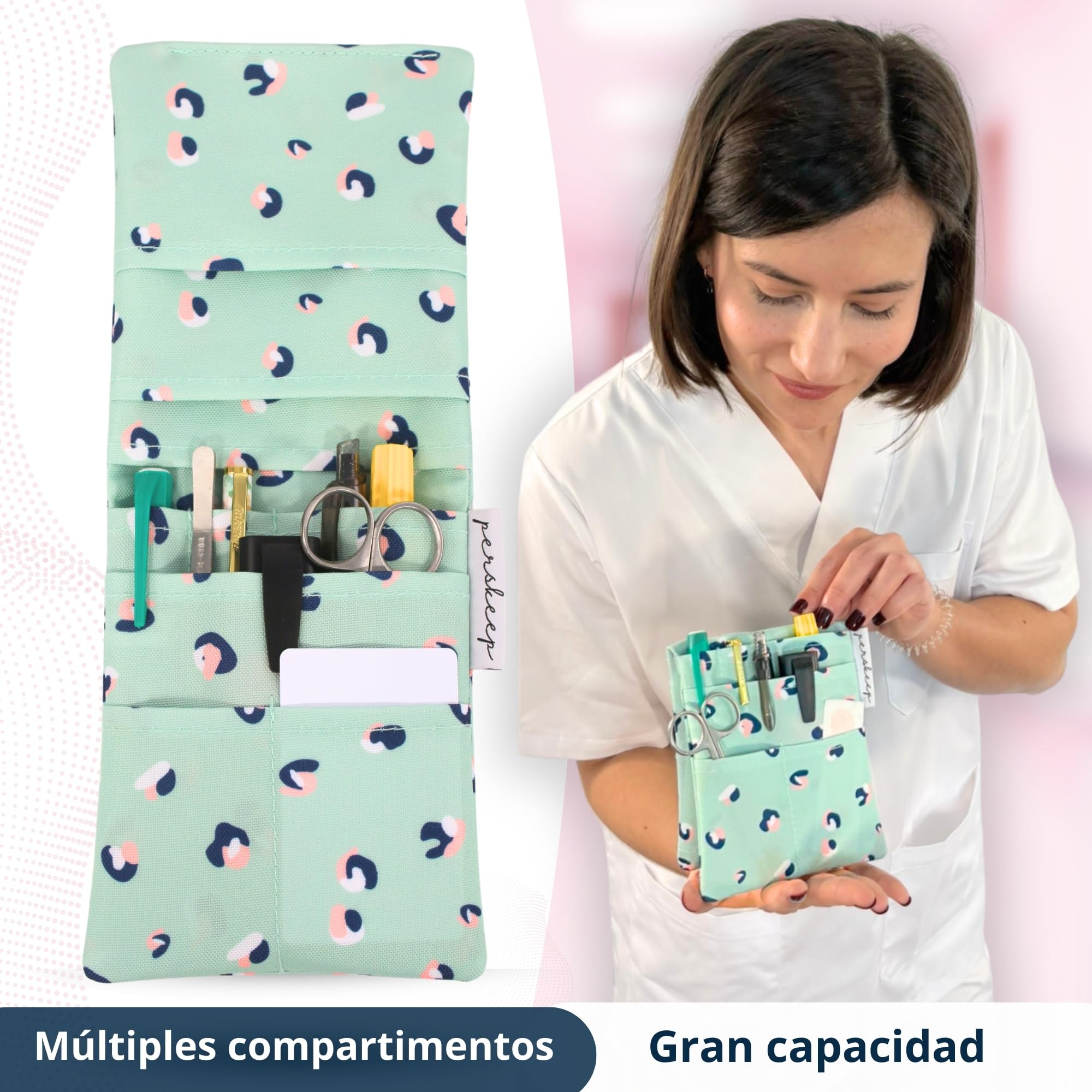 Salvabolsillos Enfermeria - Organizador de bolsillo - Porta tijeras enfermeria - Combínalo con tu lanyard enfermera, riñonera enfermera - Regalos para enfermeras