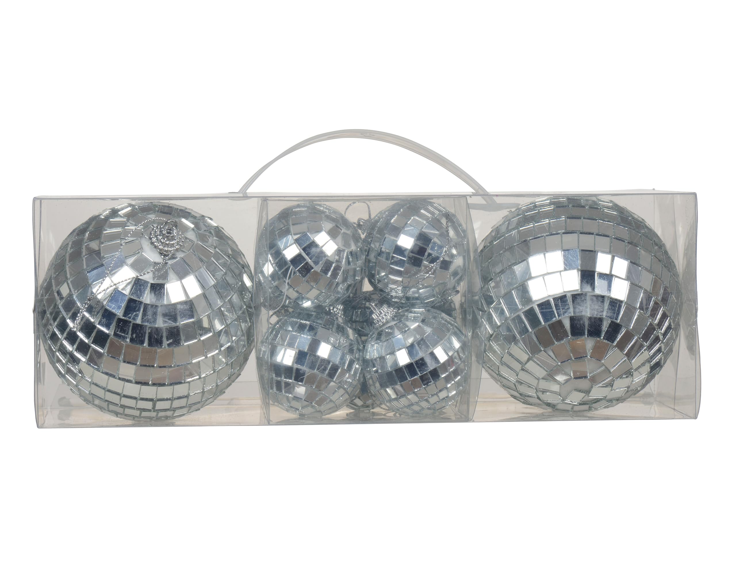 Figurine à suspendre Kaemingk boules disco argentées de qualité supérieure pour sapin de Noël