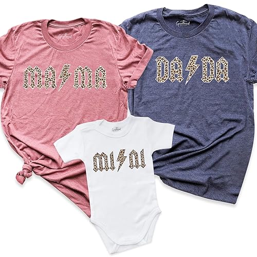 Miniatura 8 de Mama Dada Mini Shirt, Matching Mommy and Me, Mama Leopard Tee, Family Gift Shirt, Gift For Dad, Gift For Mom, Matching Family Tee, Mommy and Me,