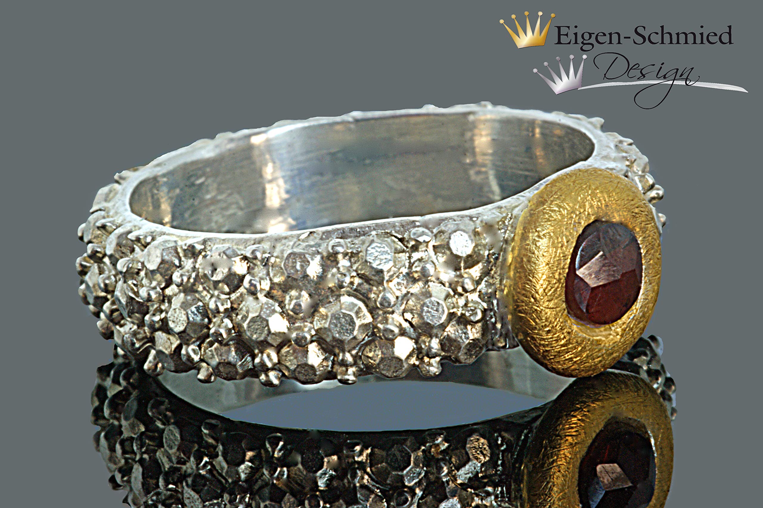 Goldschmiede Silberring frosted, Silberschmuck handmade, Ring Damen, Verlobungsring, Ring schmal, Goldschmiedearbeit, Schmuck