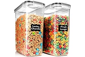 Shazo 2 Pack Airtight Cereal Containers Storage