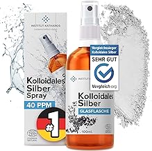Kolloidales Silber Spray 100mL | 100% natürlich 40 PPM | Hohe Konzentration, kleinere Partikeln, höhere Wirksamkeit | Made in the EU.