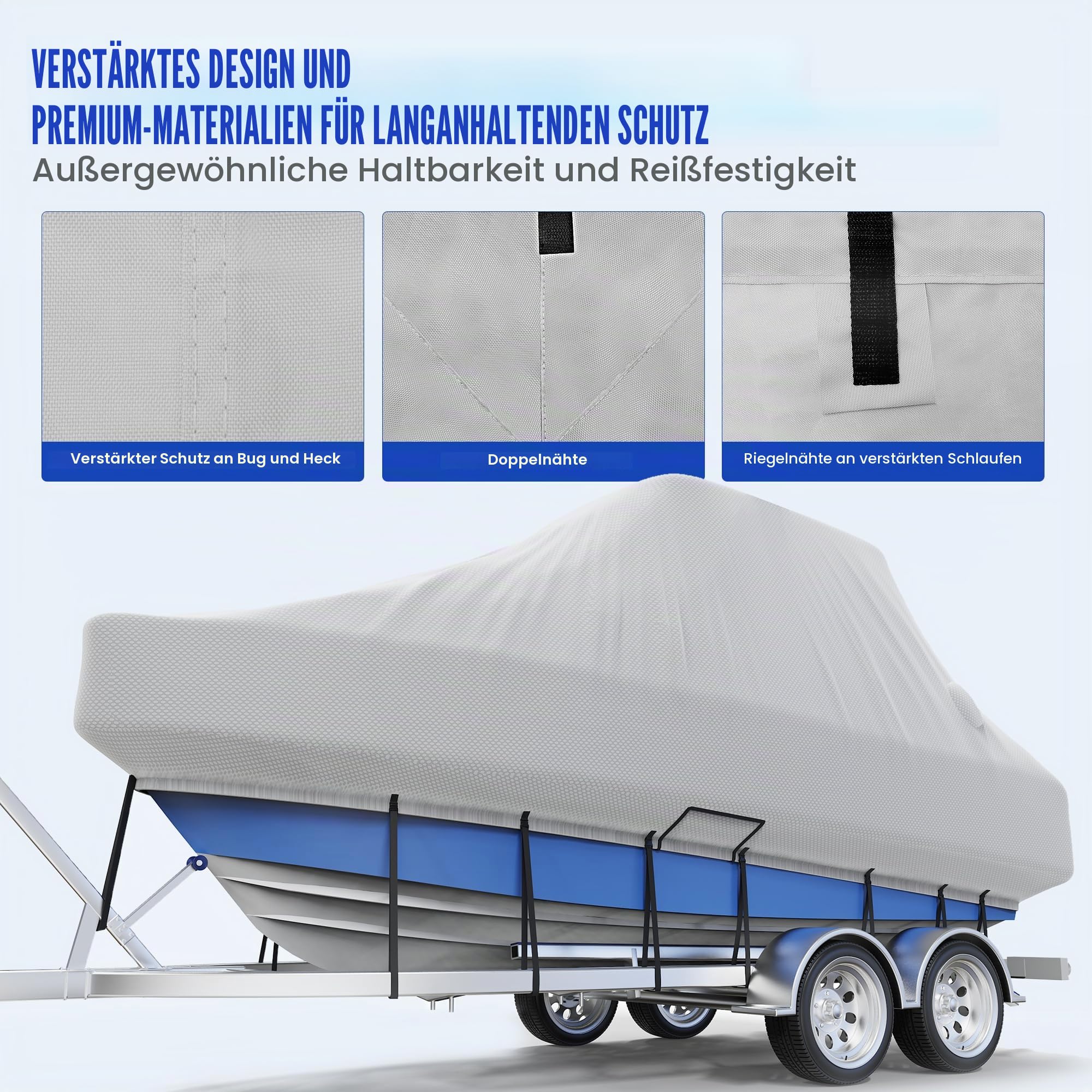 Center Console Boat Cover, Trailerable T-Top/Hard-Top Boat Cover, Marine Grade Oxford Waterproof Boat Covers