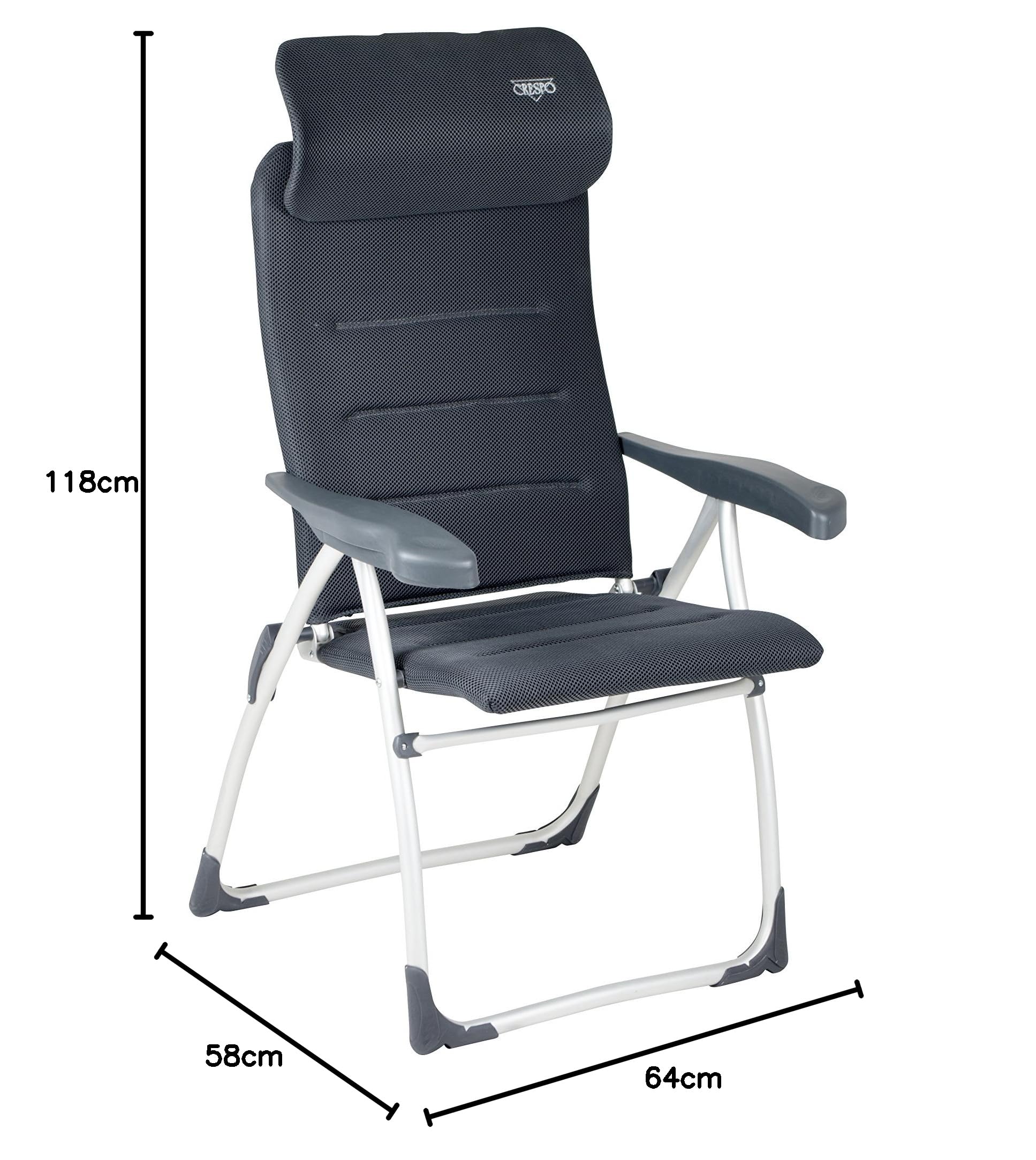 Crespo - Silla de Camping - AA-215 Air-Elite Compact - Gris (82)